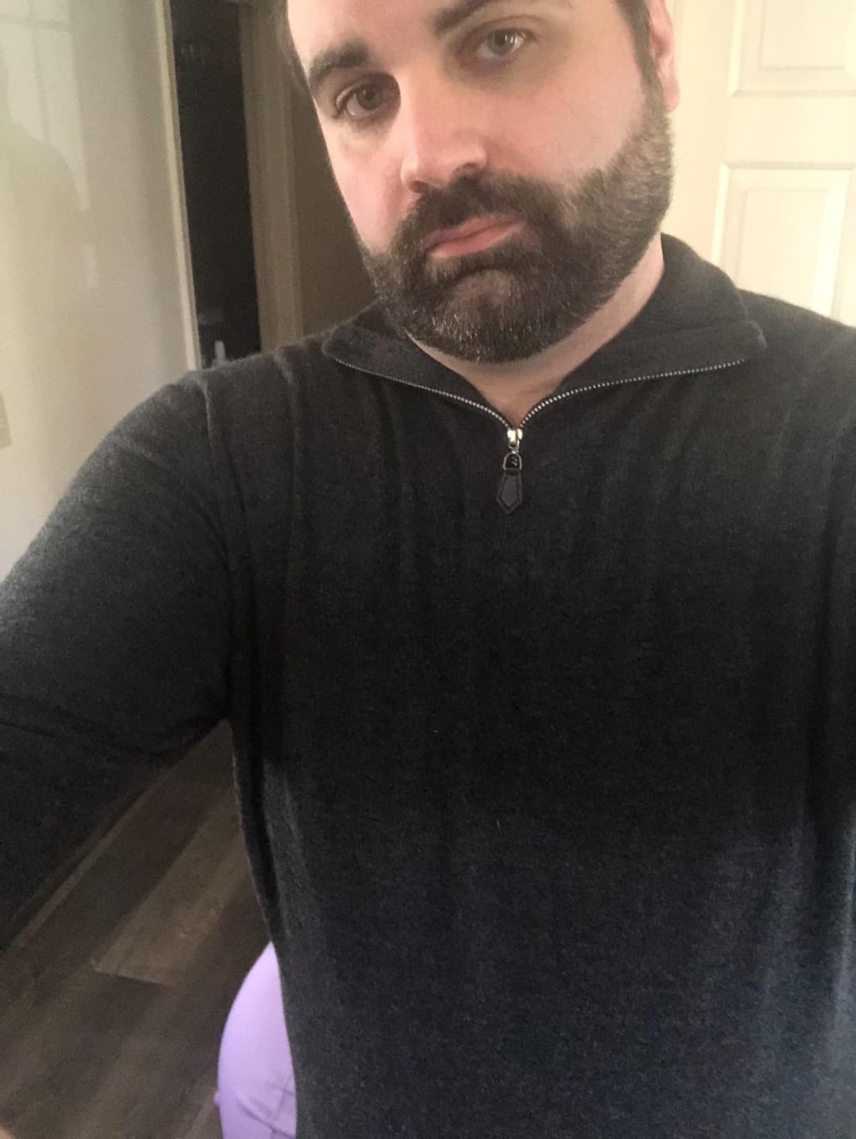 Cashmere Boutique Men's 100% Cashmere Half-Zip Pullover Sweater customer photo 1
