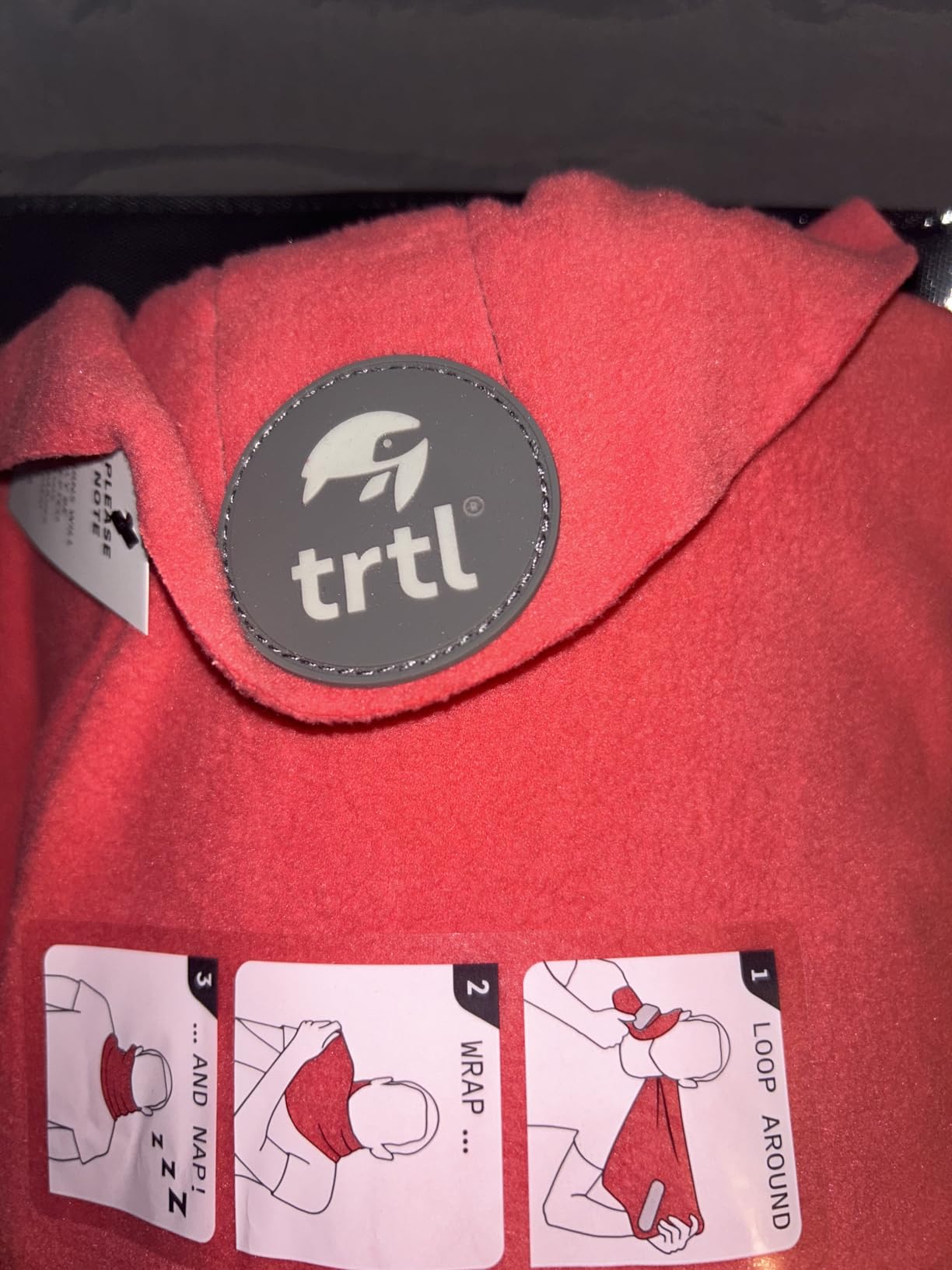 Trtl Pillow - Scientifically Proven Neck Support Travel Pillow for Airplanes - Lightweight and Machine Washable - Ergonomic Design for Traveling on Cars and Trains - Black customer photo 1
