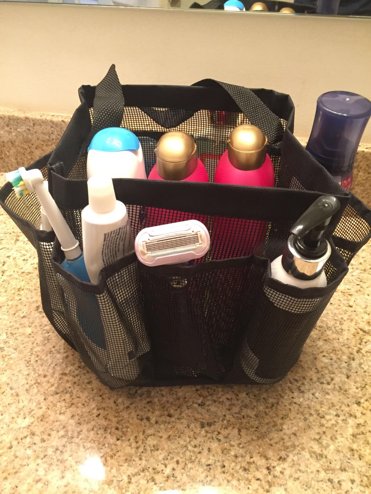 Mesh Shower Caddy Portable - 9 Pockets for College Dorm Room Essential customer photo 1