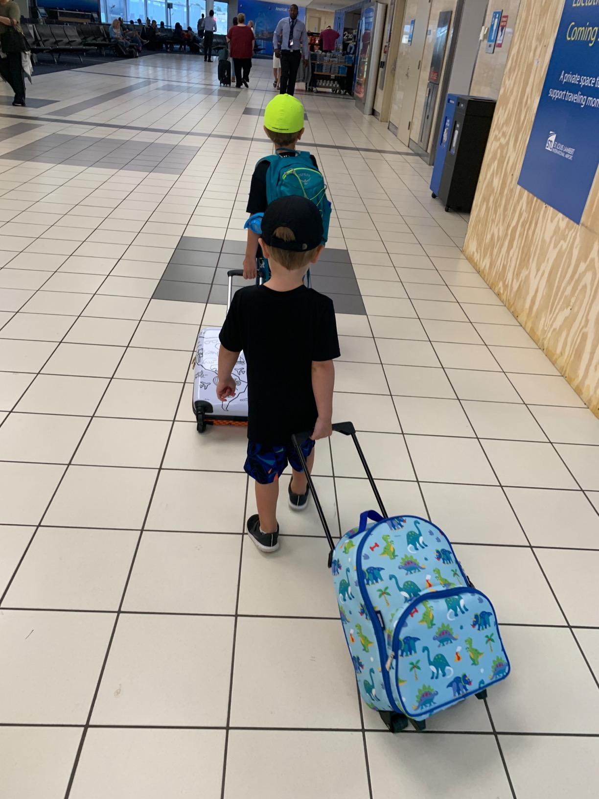 Wildkin Kids 16 Inch Rolling Luggage for Boys & Girls – Lightweight Carry-On Suitcase with Telescoping Handle & Rolling Wheels for School, Travel & Overnight Trips (Trains, Planes, and Trucks) customer photo 2