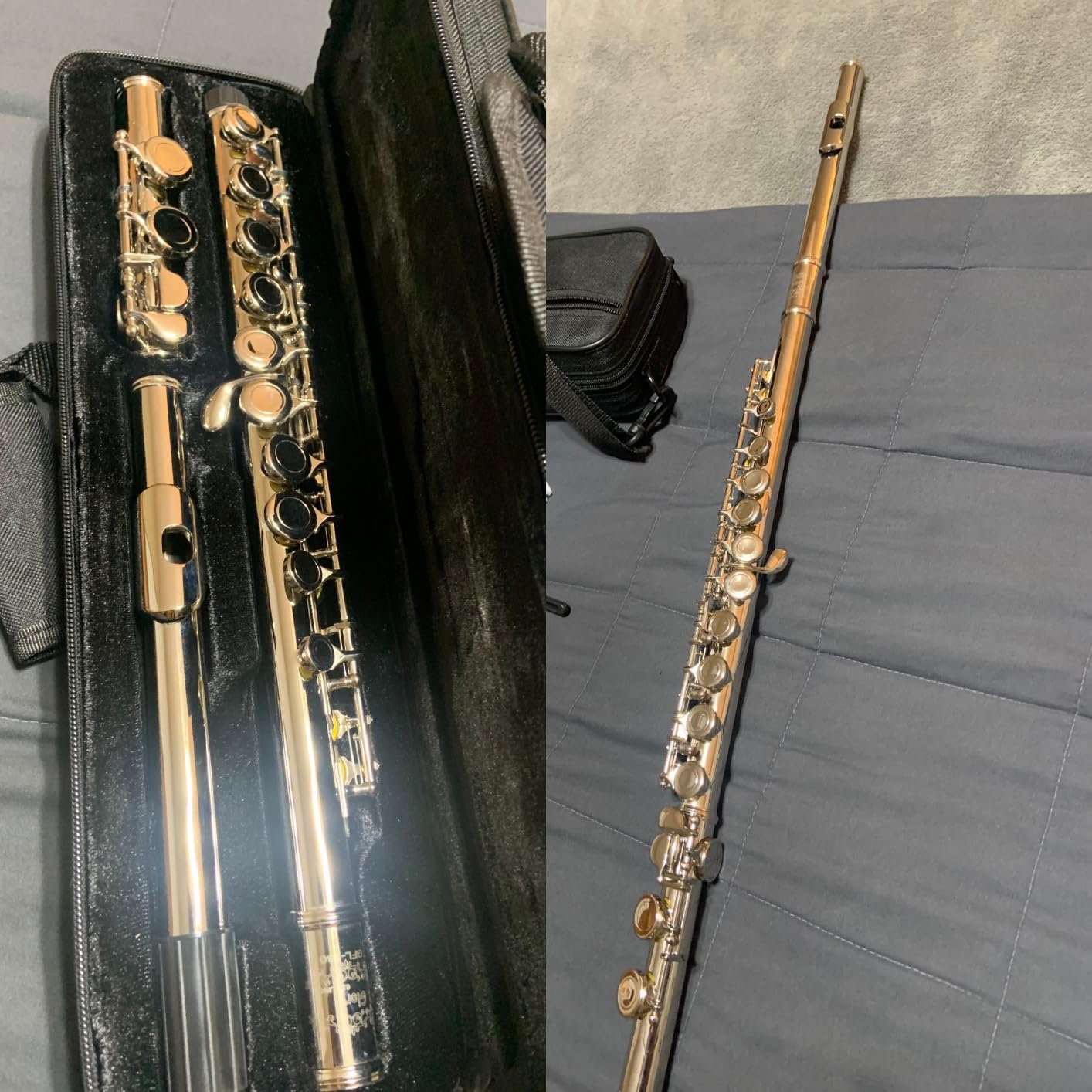 Glory Closed Hole C Flute With Case, Tuning Rod,Joint Grease and Cloth, Gloves, Nickel Siver customer photo 2