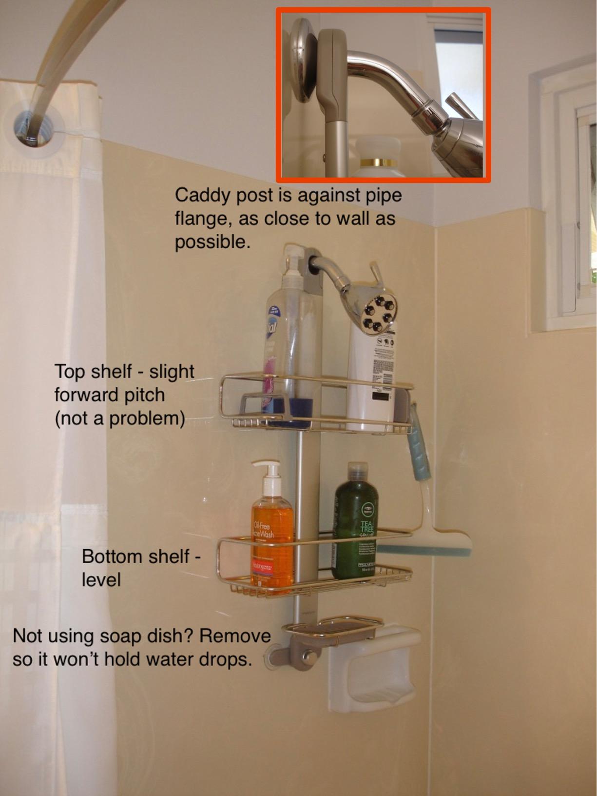 simplehuman Adjustable Shower Caddy, Stainless Steel and Anodized Aluminum customer photo 1