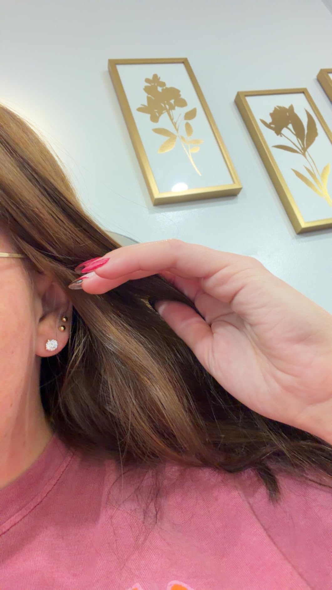 14K Solid Gold Post Stud Earrings Swarovski Zirconia for Sensitive Ears customer photo 1