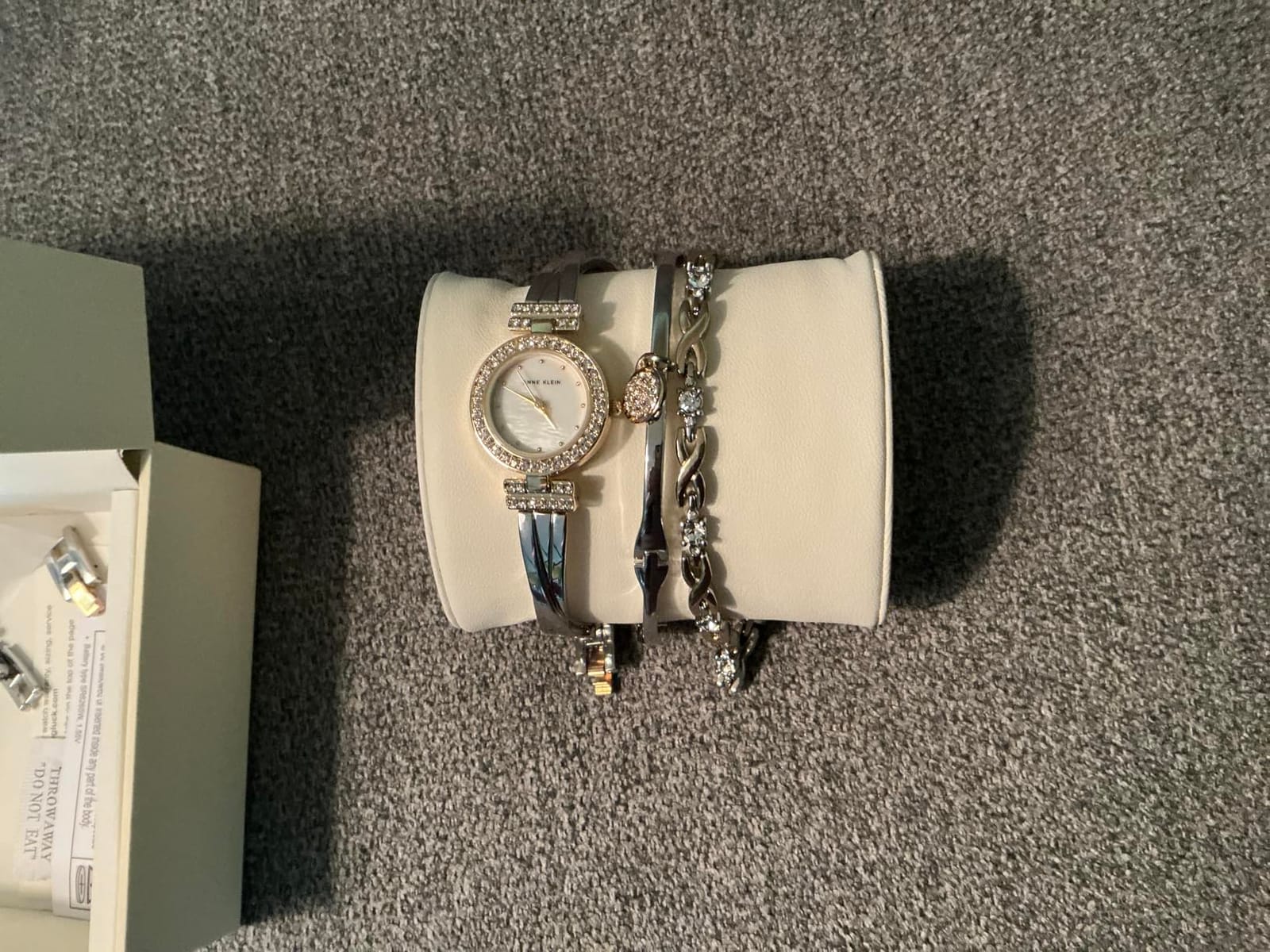 Anne Klein Women's Premium Crystal Accented Bangle Watch and Bracelet Set customer photo 2