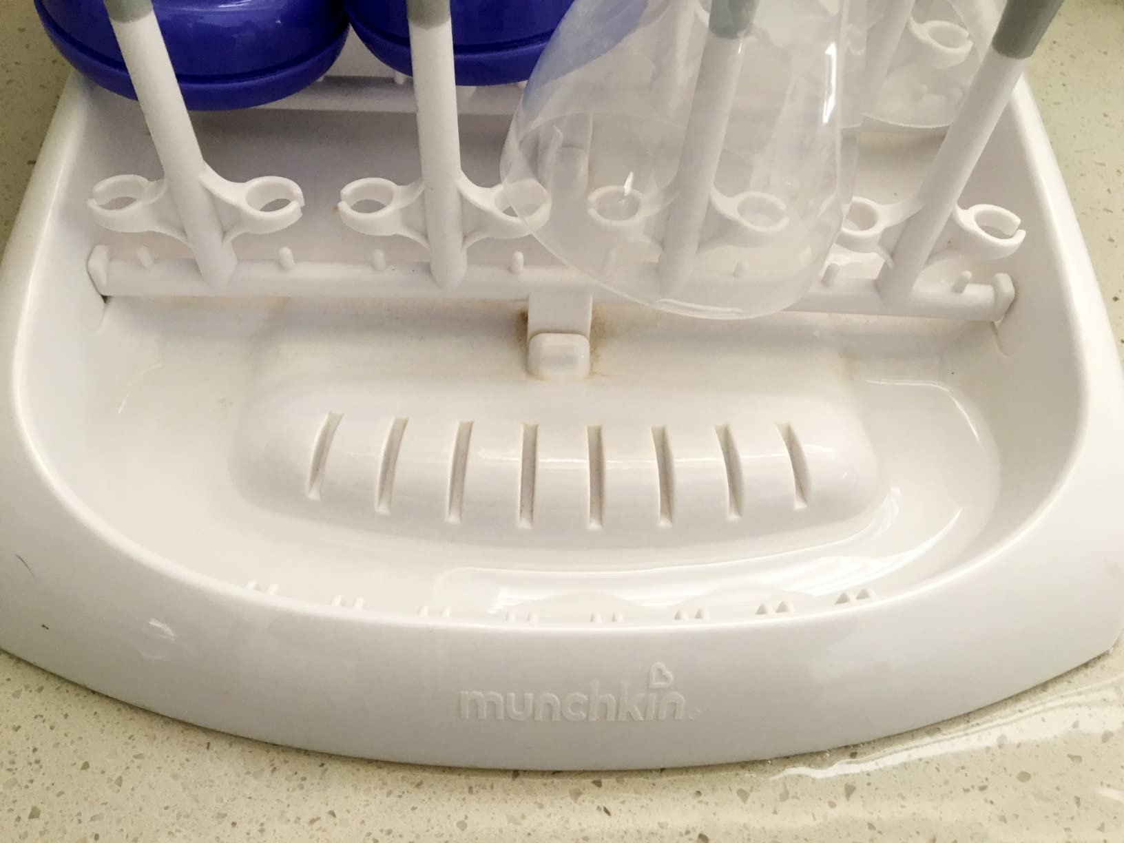 Munchkin Fold Baby Bottle Drying Rack - Compact Design Folds Flat for Easy Storage, White/Grey customer photo 2
