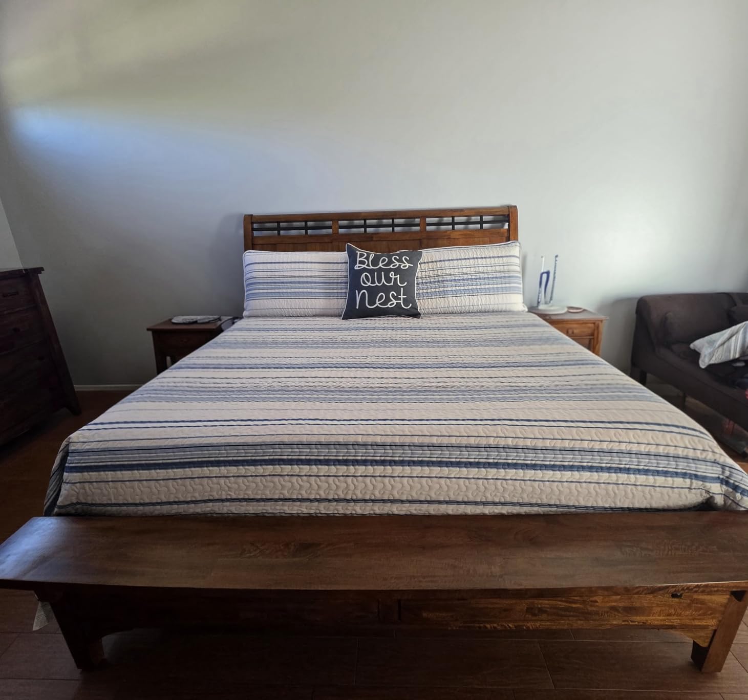 White Queen Quilt Bedding Set with 2 Pillow Shams, White Quilts Full Size customer photo 2