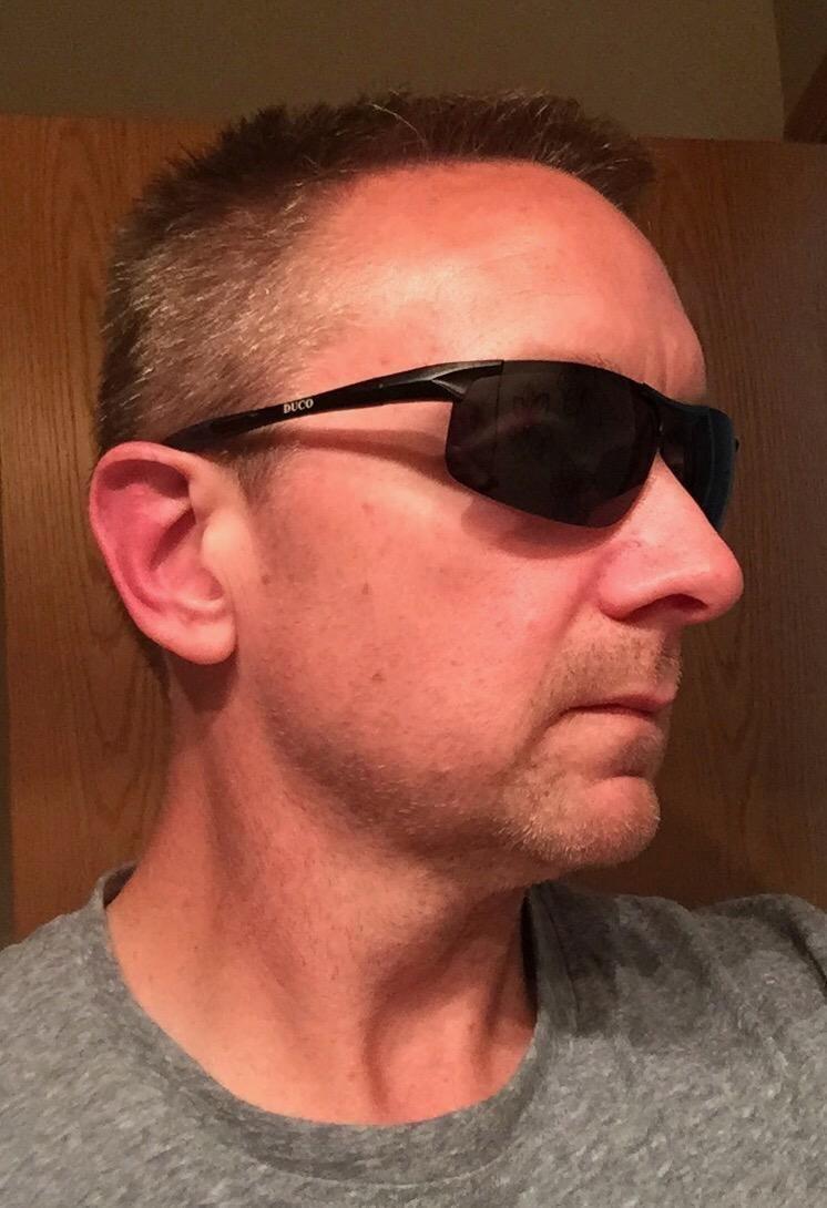DUCO Mens Sports Polarized Sunglasses UV Protection Sunglasses for Men 8177 | Premium Al-Mg Frame–Lightweight, Sturdy, Anti-Slip, Wrap-Around, Polarized Lenses Cut Glare For Driving, Fishing, Hiking customer photo 2