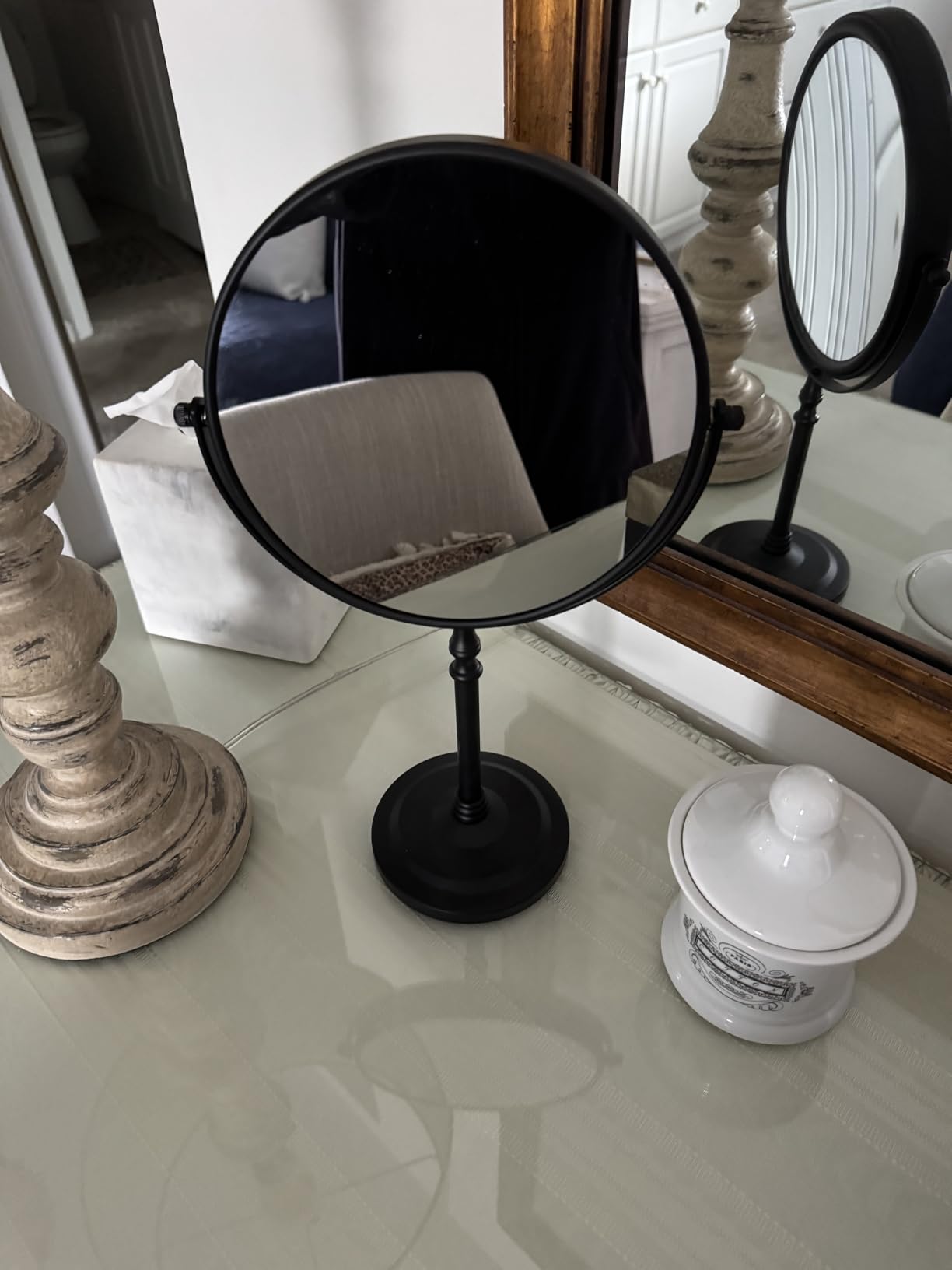 MIRRORVANA Large Double Sided 10X/1X Makeup Mirror, 15
