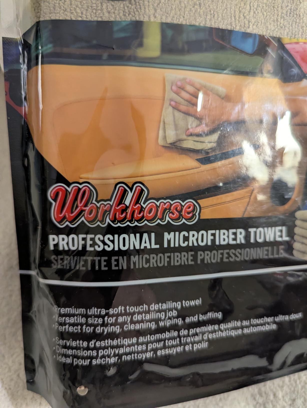 Chemical Guys, Workhorse Plush Microfiber Towels, 16 x 16 in, Black, 3 Pack customer photo 1