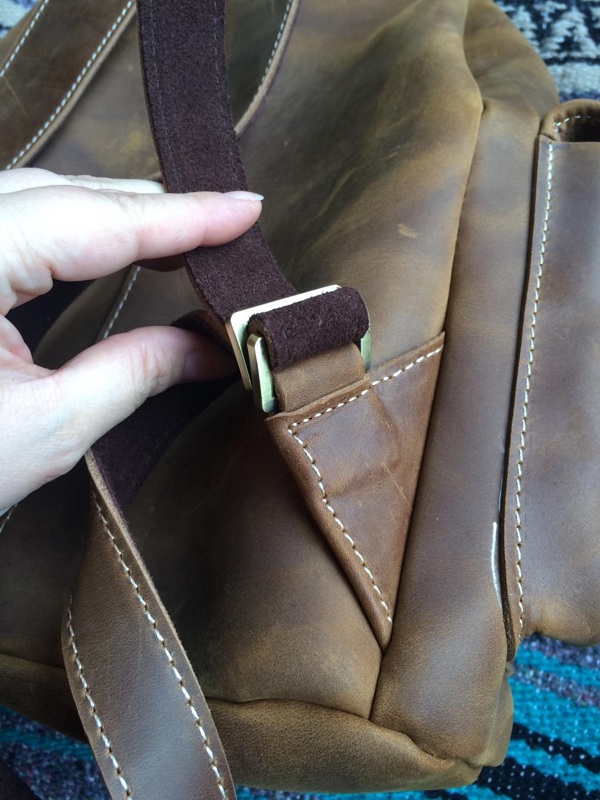 Polare Full Grain Leather Rucksack Backpack Casual Travel Satchel Bag customer photo 1