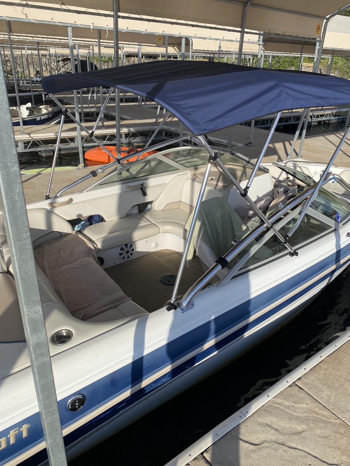 MSC 3 Bow 4 Bow Bimini Top Boat Cover customer photo 2