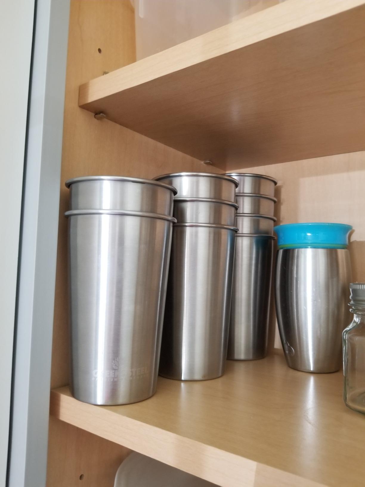 Stainless Steel Cups 10oz Tumbler (4 Pack) - Premium Metal Drinking Glasses | Stackable Durable Cup (10 oz) customer photo 1