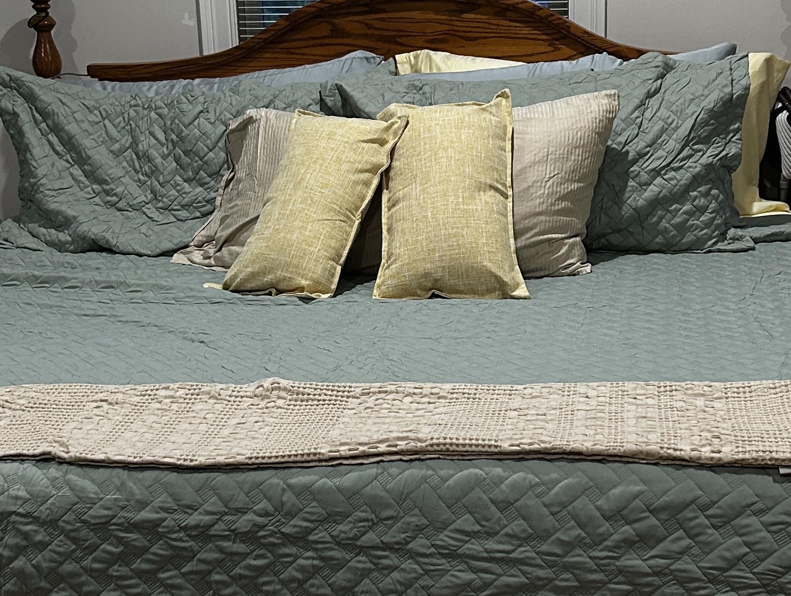 Bedsure Quilts Queen Size - Grey Bedspreads Queen Size with Basket Weave Pattern, Soft Quilt Bedding Set, Lightweight Comforter Set Coverlet for All Seasons with 2 Pillow Shams (90