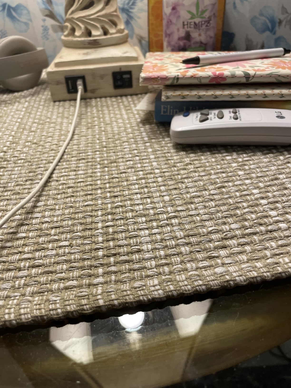 Sweet Home Collection 100% Cotton Placemats for Dining Room Rectangle Two Tone Woven Fabric 13