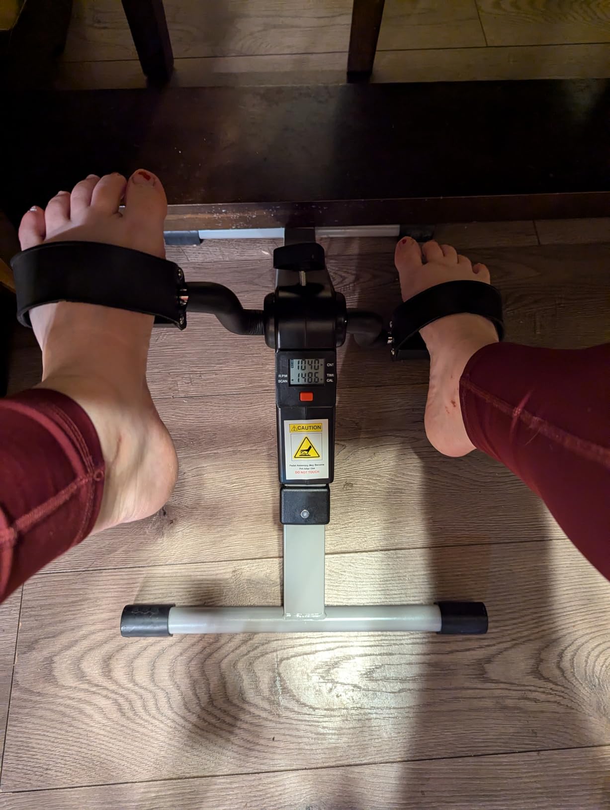 Under Desk Exercise Bike Pedal Exerciser – Mini Stationary Cycle with Adjustable Resistance, Calorie Tracker & Foldable Design – Compact Pedal Machine for Home, Office, or Physical Therapy by Wakeman customer photo 1