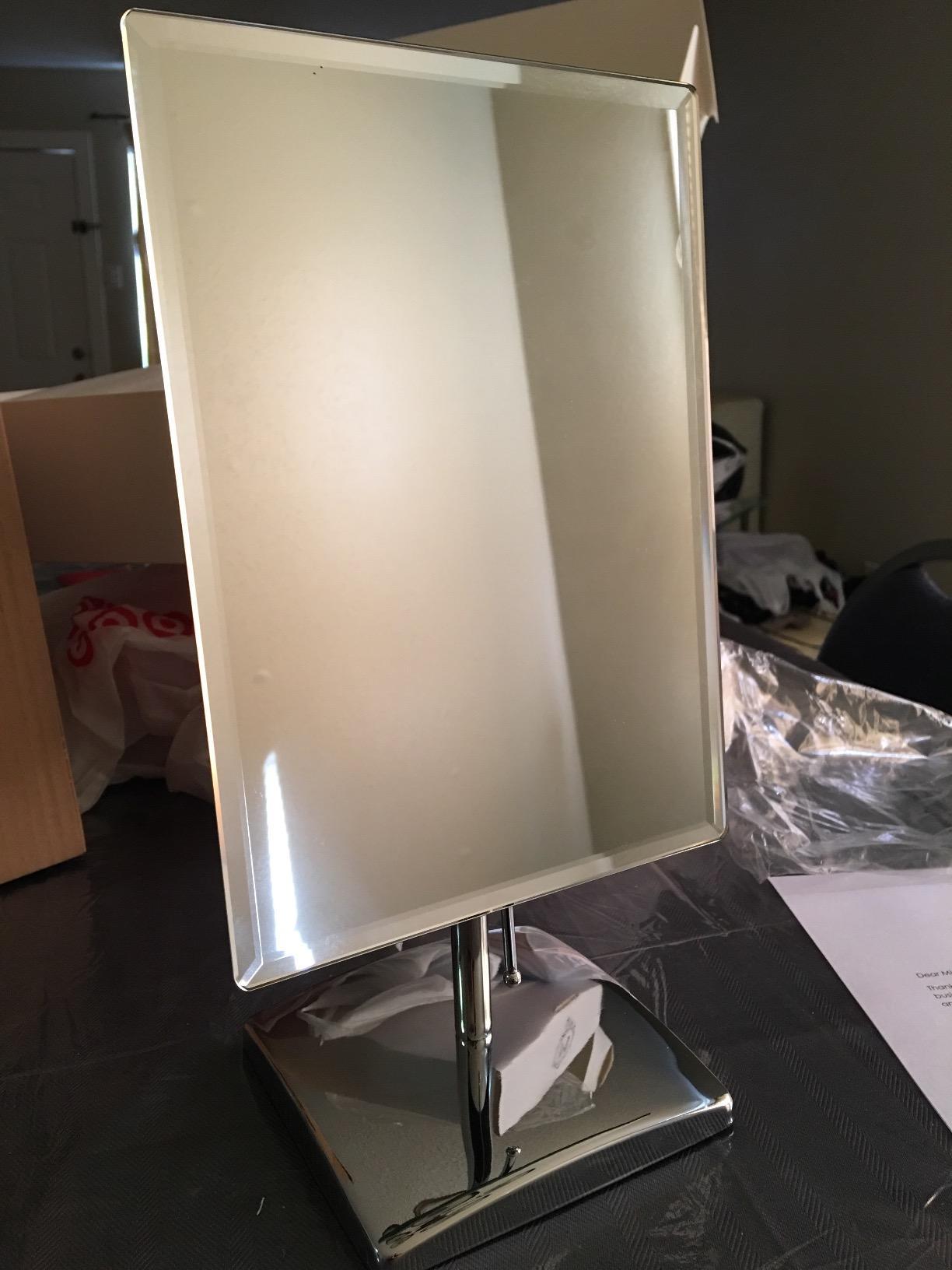 MIRRORVANA Large Table Desk Mirror with Stand, 9.8