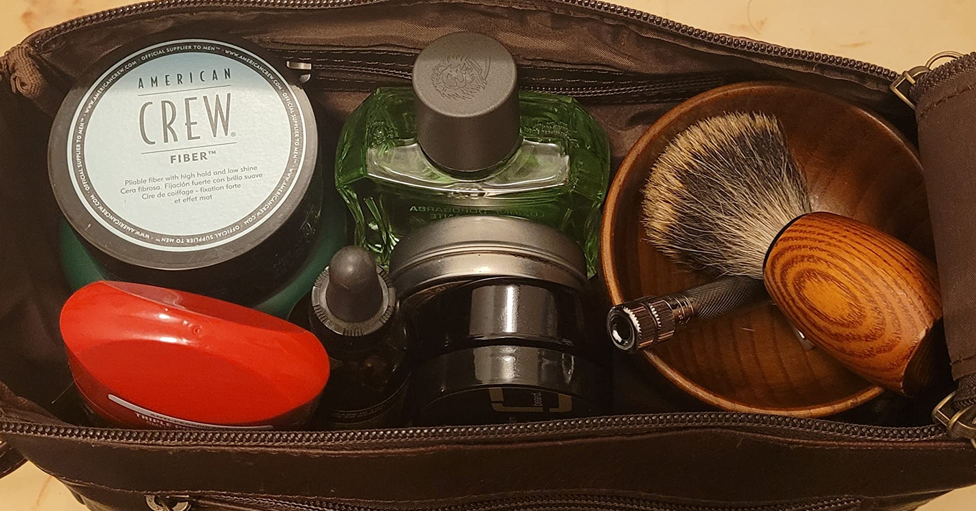 Leather Toiletry Bag for Men - Full Grain Travel Dopp Kit & Shaving Bag customer photo 1