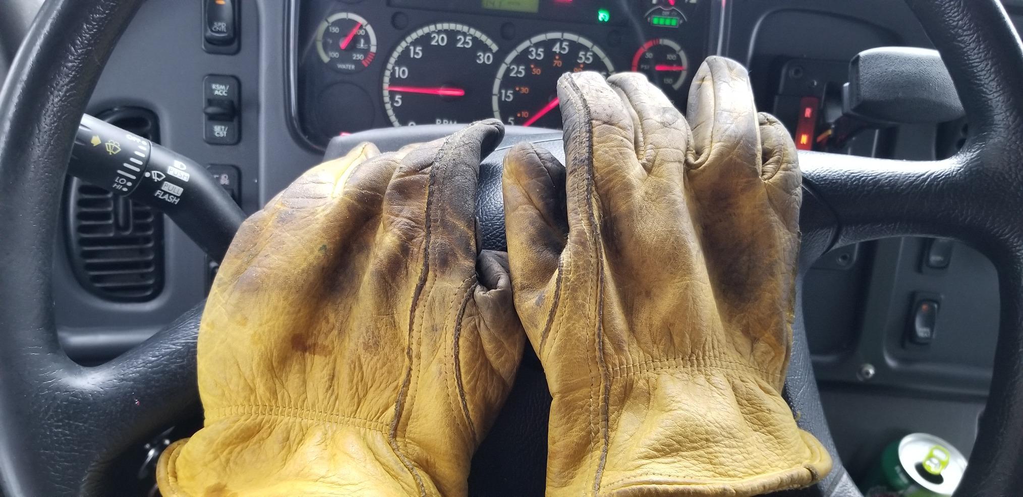 OZERO Leather work gloves for men,cowhide gardening gifts garden yard customer photo 1