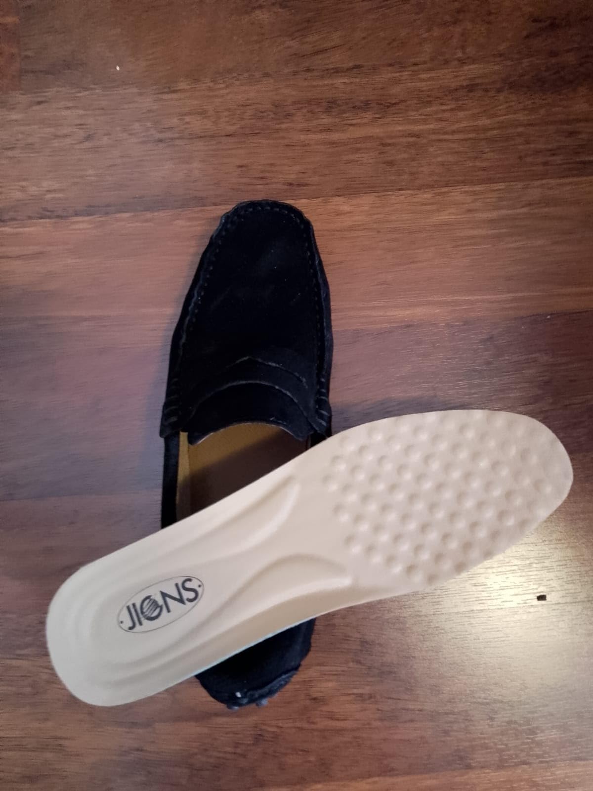 JIONS Mens Driving Penny Loafers Suede Moccasins Slip On Casual Dress Boat Shoes customer photo 1