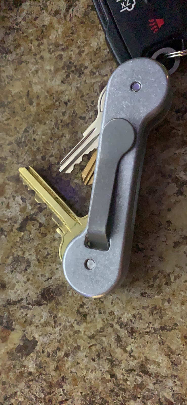 Stonewashed Aluminum KeyBar | Everyday Carry Compact Key Holder Multi-Tool and Keychain Organizer with Pocket Clip (Holds up to 12 Key) Made in the USA customer photo 2