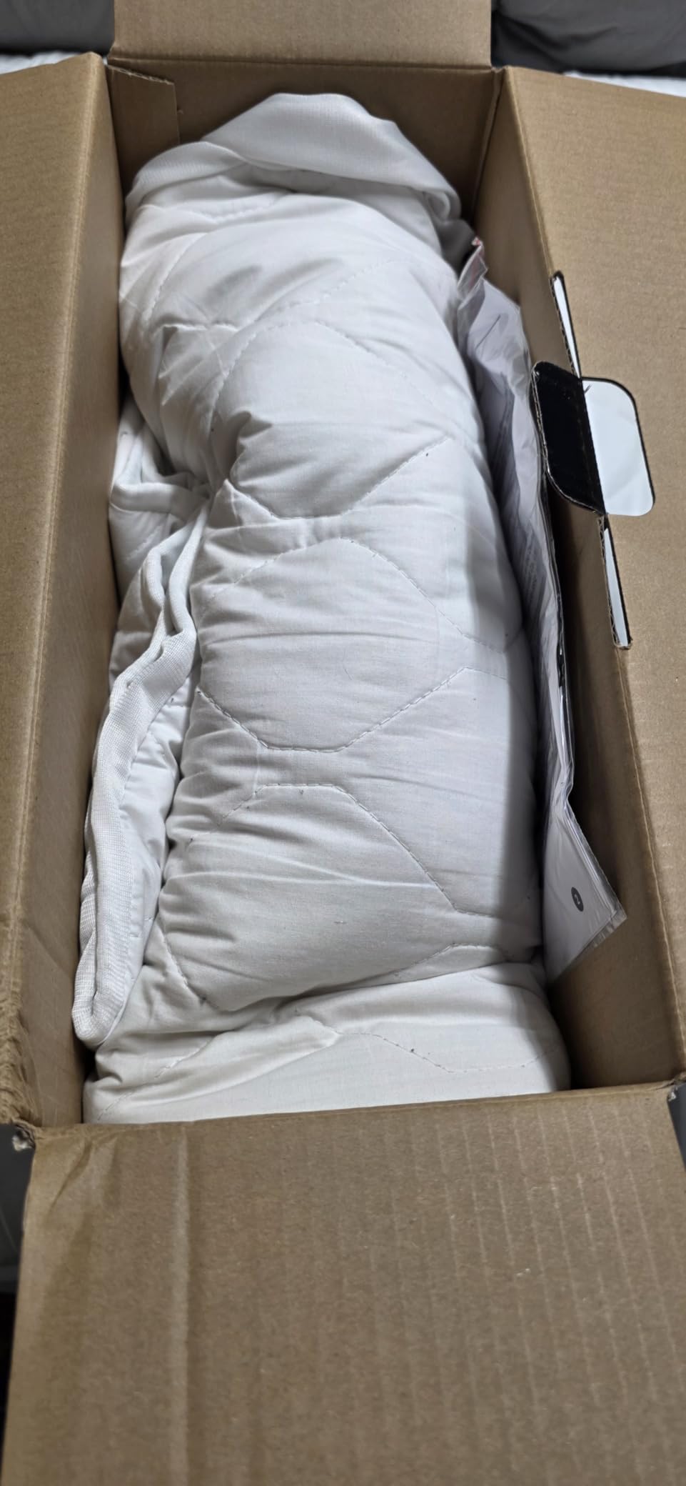 Beautyrest Cotton Blend Heated Mattress Pad Secure Comfort Technology - Luxury Quilted Electric Mattress Pad with Deep Pocket - 5-Setting Heat Controllers, Twin XL , White customer photo 2