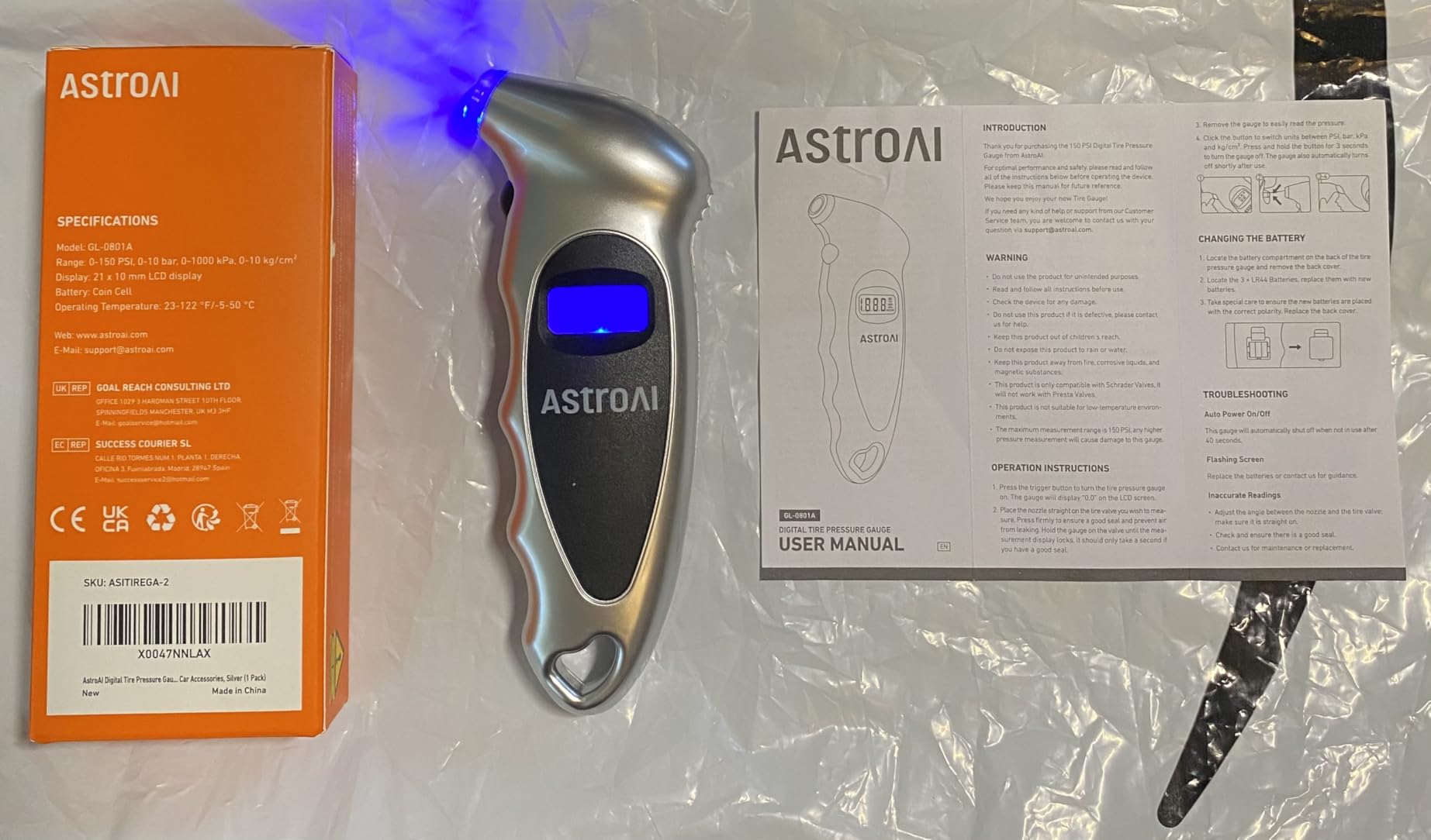 AstroAI Digital Tire Pressure Gauge 150PSI, ±1PSI Accuracy for Car Truck customer photo 2