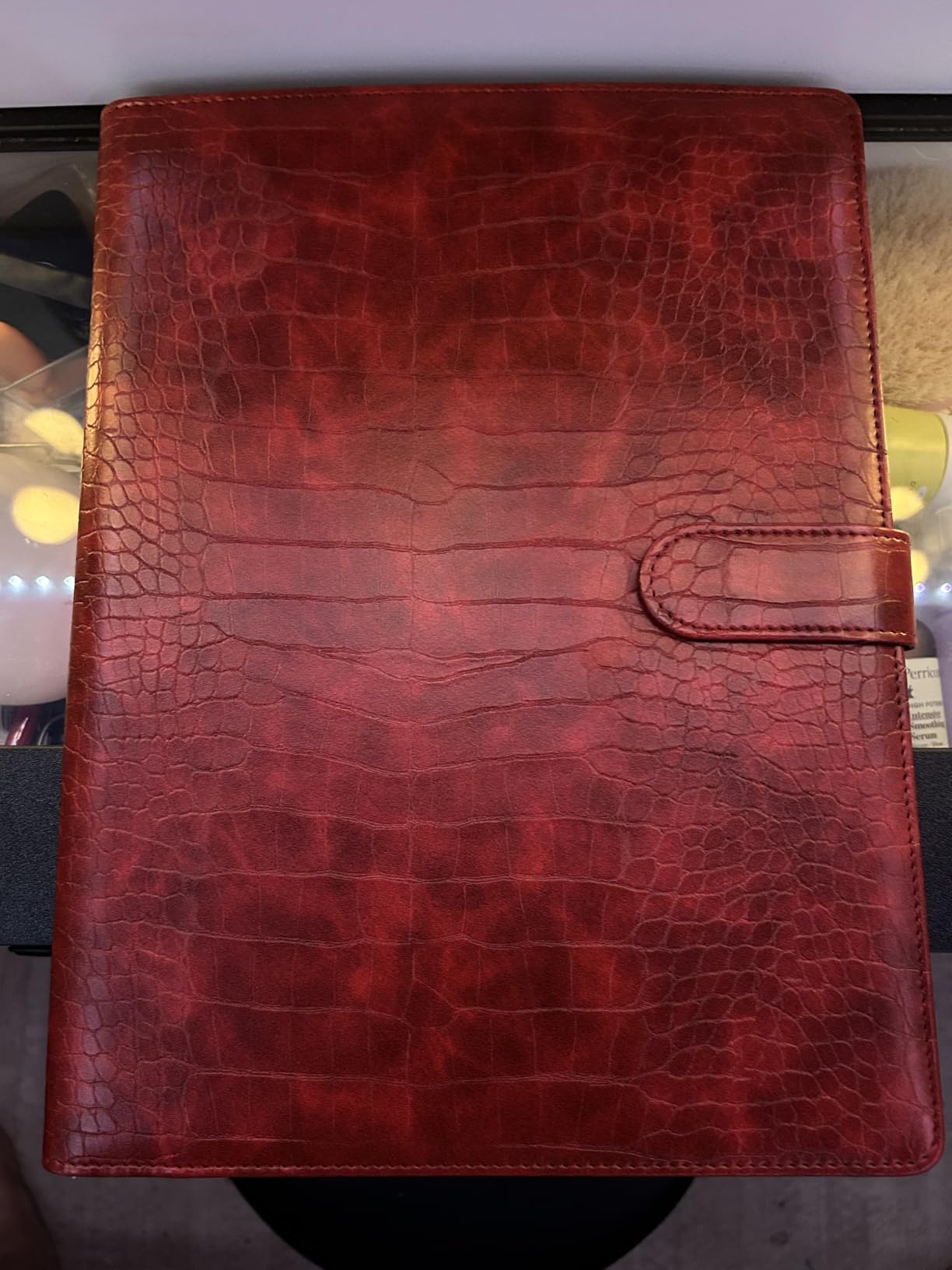 Clipboard Folder Padfolio, Mymazn Writing Portfolio Faux Leather Clipboards with Cover for Legal Pad Holder Letter Size A4 8.5 x 11 for Business Conference Notepad Clip Boards Brown customer photo 2