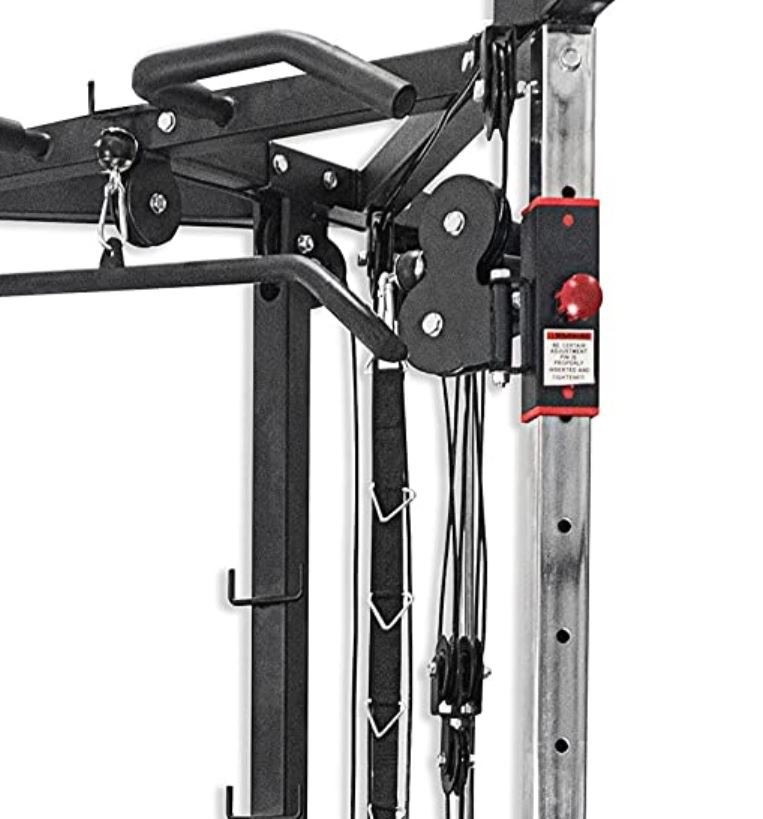 Valor Fitness Cable Crossover Machine - 17 Adjustable Positions with Pull Up Bars and Optional Bundle Attachments Max Weight 200 lb. Plate Loaded Pulley System for Home Gym Power Workout customer photo 1