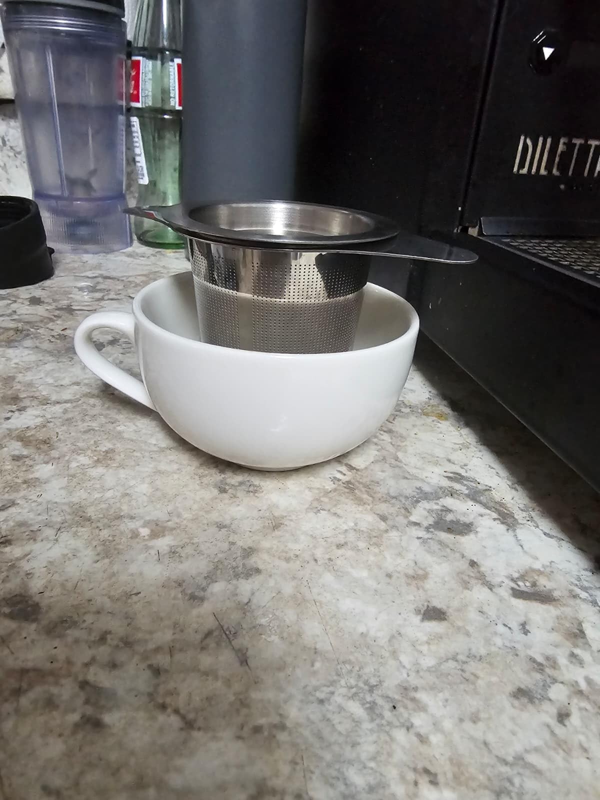 Extra Fine 18/8 Stainless Steel Tea Infuser Mesh Strainer with Large Capacity & Perfect Size Double Handles for Hanging on Teapots, Mugs, Cups to Steep Loose Leaf Tea and Coffee customer photo 1