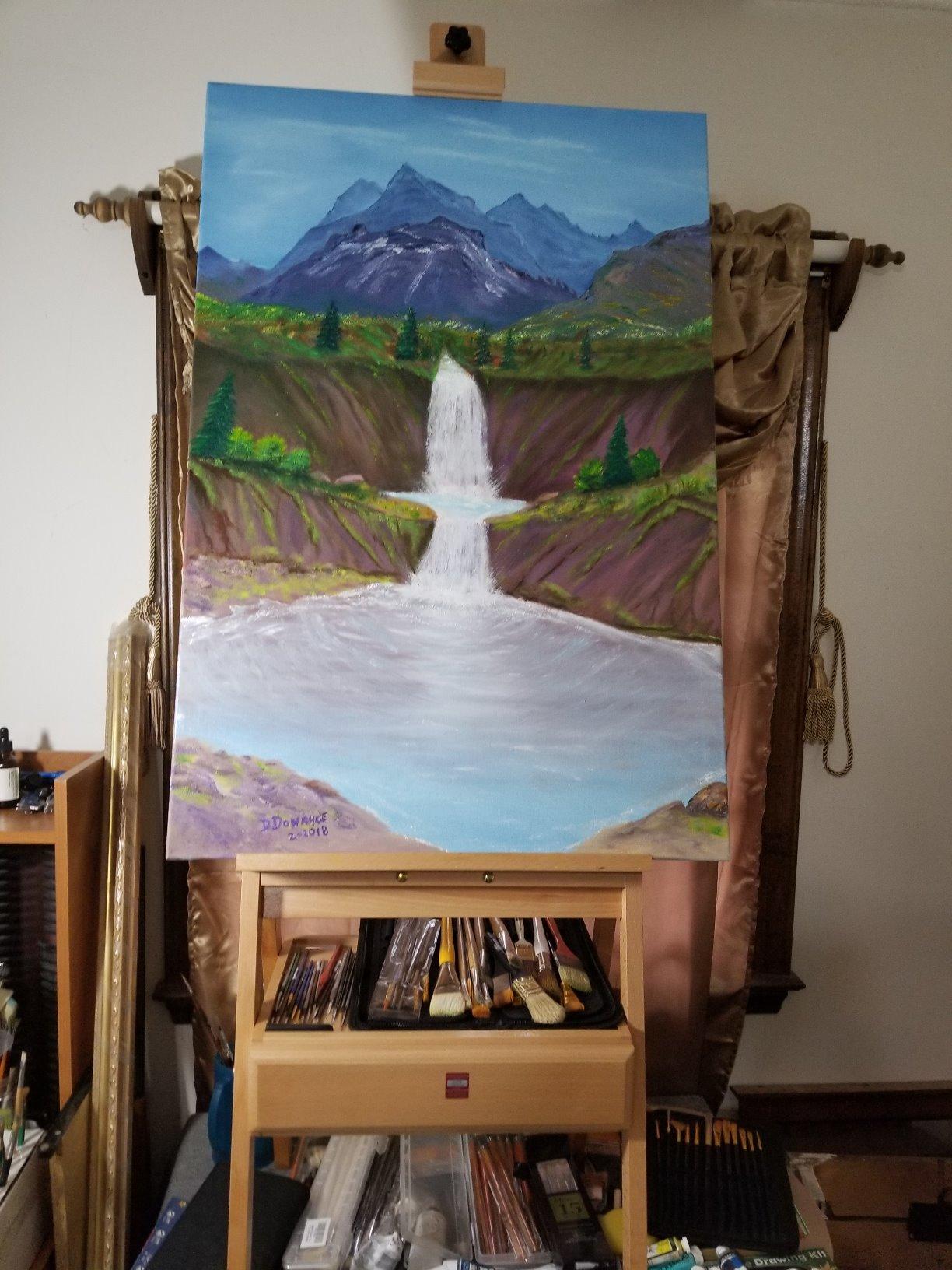 U.S. Art Supply Large Wooden H-Frame Easel with Storage Drawer & Shelf customer photo 1
