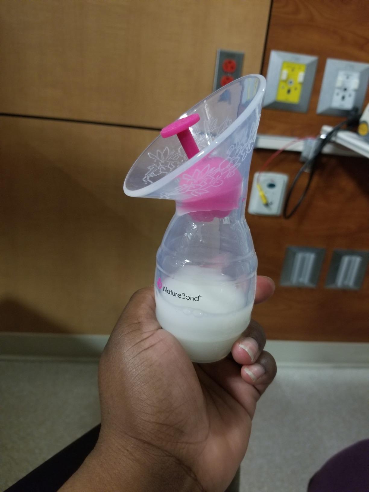 NatureBond Silicone Breast Pump with lid, Stopper, Strap, Pouch. Breastfeeding Essential Premium All in 1 Set. 3.4oz 100ml (Premium All-in-ONE) customer photo 2