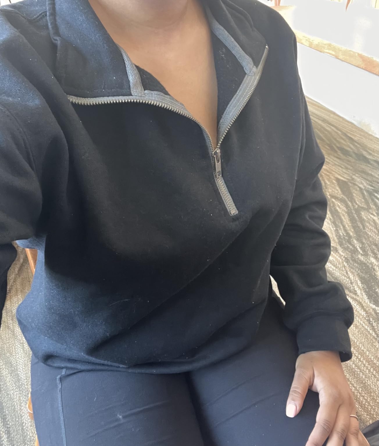 Gildan Adult Fleece Quarter-Zip Cadet Collar Sweatshirt, Style G18800 customer photo 1