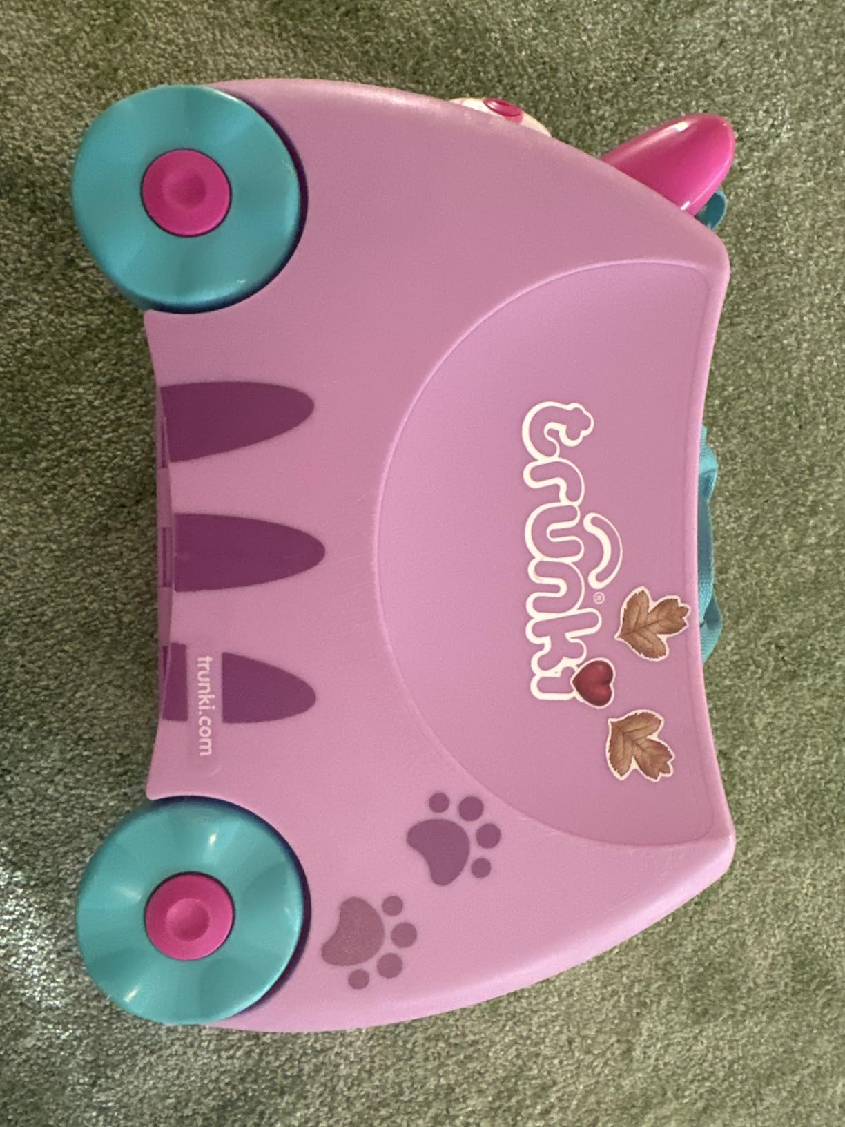 Trunki Ride-On Kids Suitcase | Tow-Along Toddler Luggage | Carry-On Cute Bag with Wheels | Kids Luggage and Airplane Travel Essentials: Una Unicorn Turquoise customer photo 1