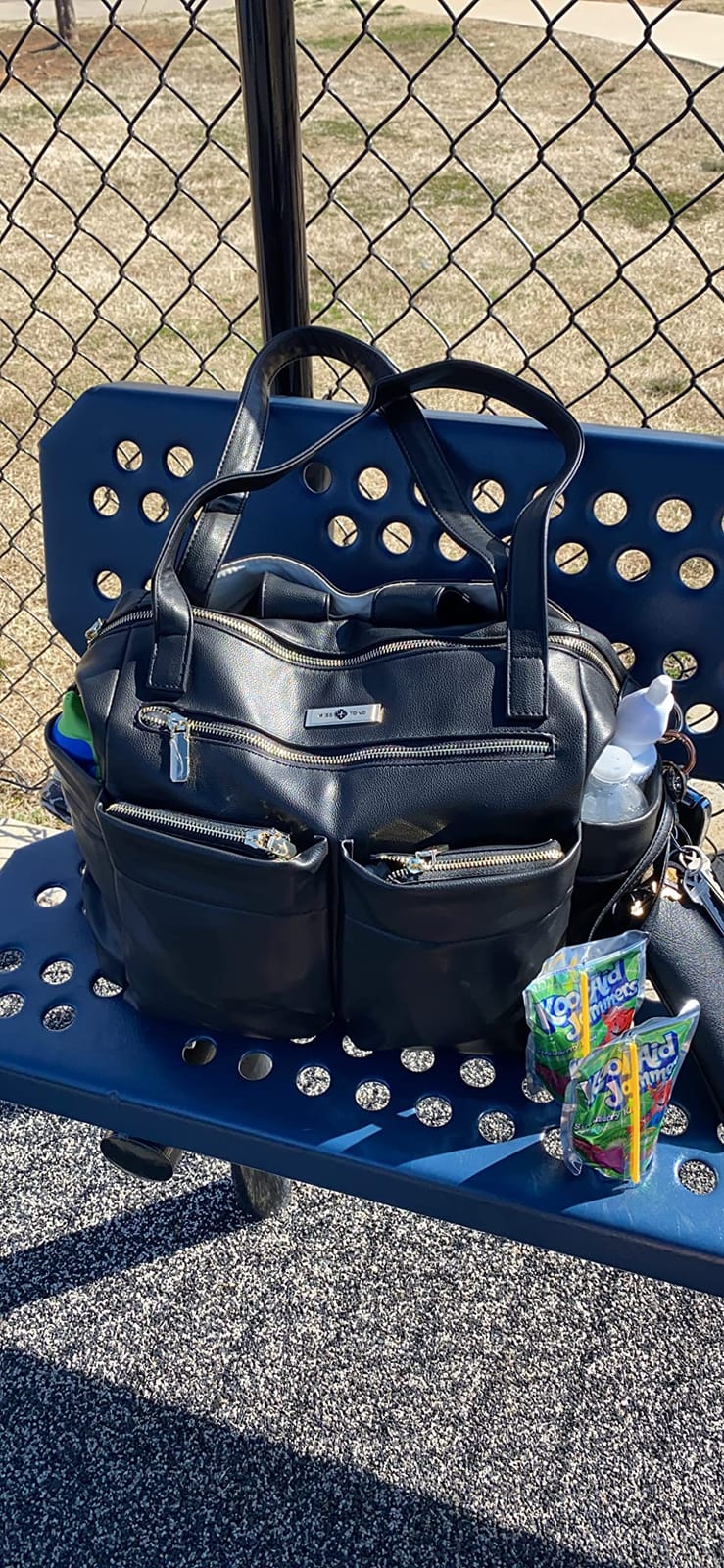 miss fong Diaper Bag Tote Leather Diaper Bag Backpack Pañaleras Para Bebe | 11 Pockets,4 Insulated Pockets Leather Diaper Tote with Diaper Changing Pad, Baby Bag for Moms Mommy Bag for Women customer photo 1