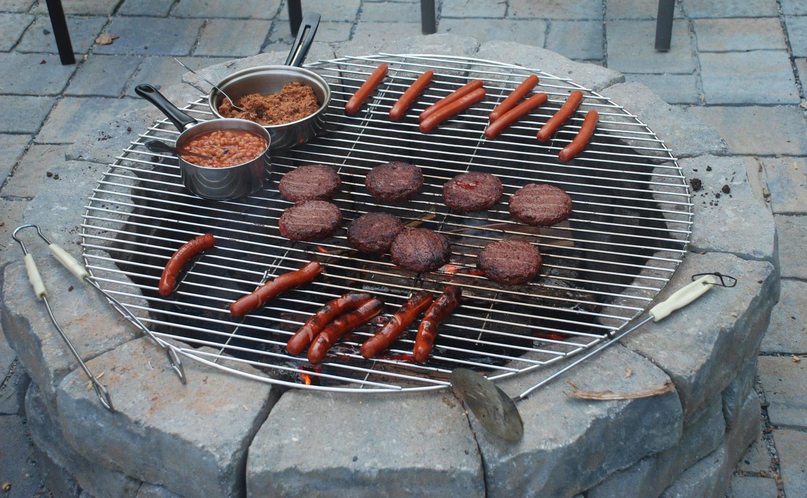 onlyfire Foldable Round Stainless‑Steel Fire Pit Cooking Grate - 36 Inch customer photo 1