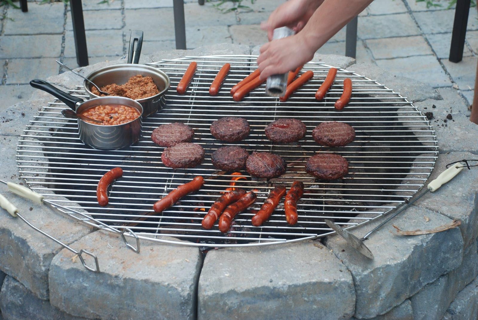 onlyfire Foldable Round Stainless‑Steel Fire Pit Cooking Grate - 36 Inch customer photo 2