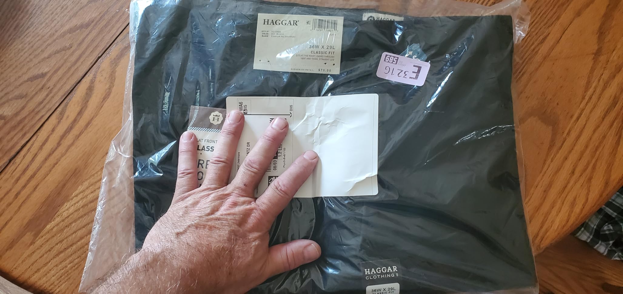 Haggar Men's Classic Fit Premium No Iron Khaki Pant customer photo 1