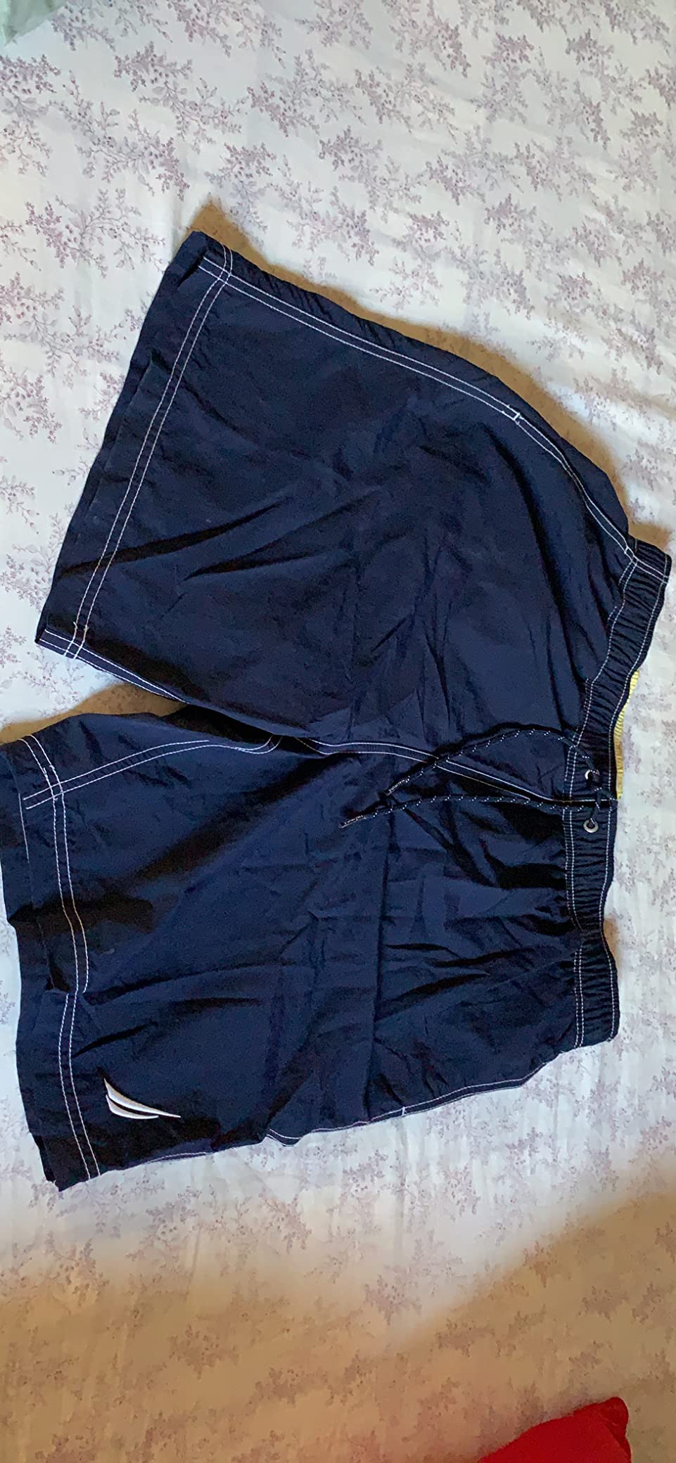 Nautica Men's Solid Quick Dry Classic Logo Swim-Trunk customer photo 2