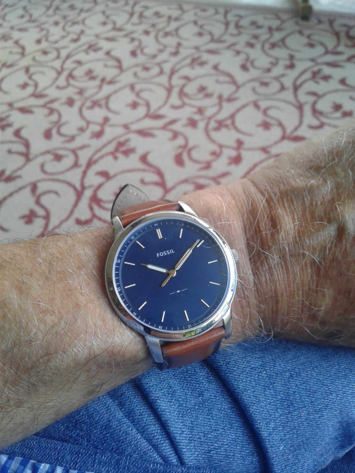 Fossil Men's Minimalist Quartz Stainless Steel Three-Hand Watch for Men customer photo 1