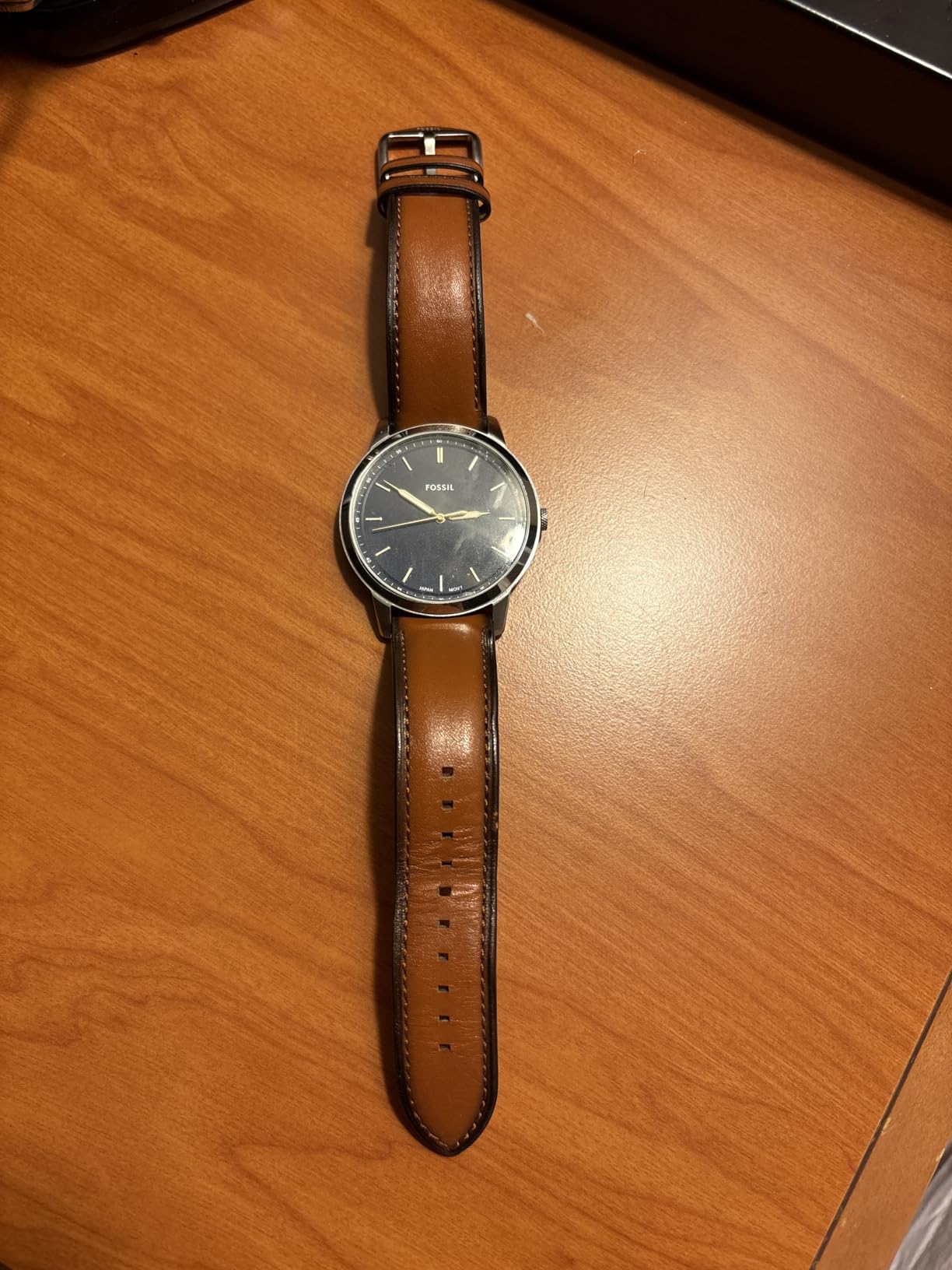 Fossil Men's Minimalist Quartz Stainless Steel Three-Hand Watch for Men customer photo 2