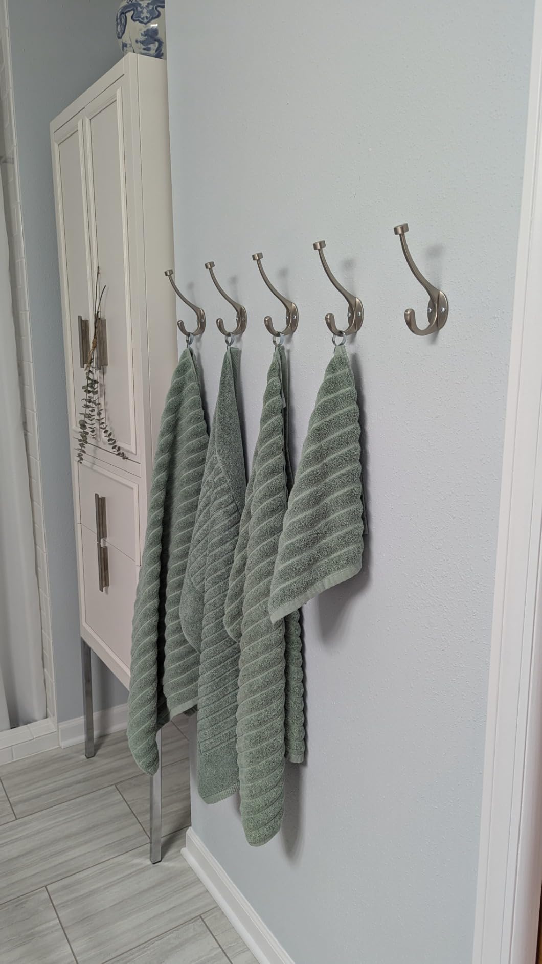 Classic Turkish Towels CTT - Luxury 6 Piece Towel Set, 100% Turkish Cotton, Absorbent & Comfy, 2 Bath Towels, 2 Hand Towels & 2 Washcloths | (Grey) customer photo 1