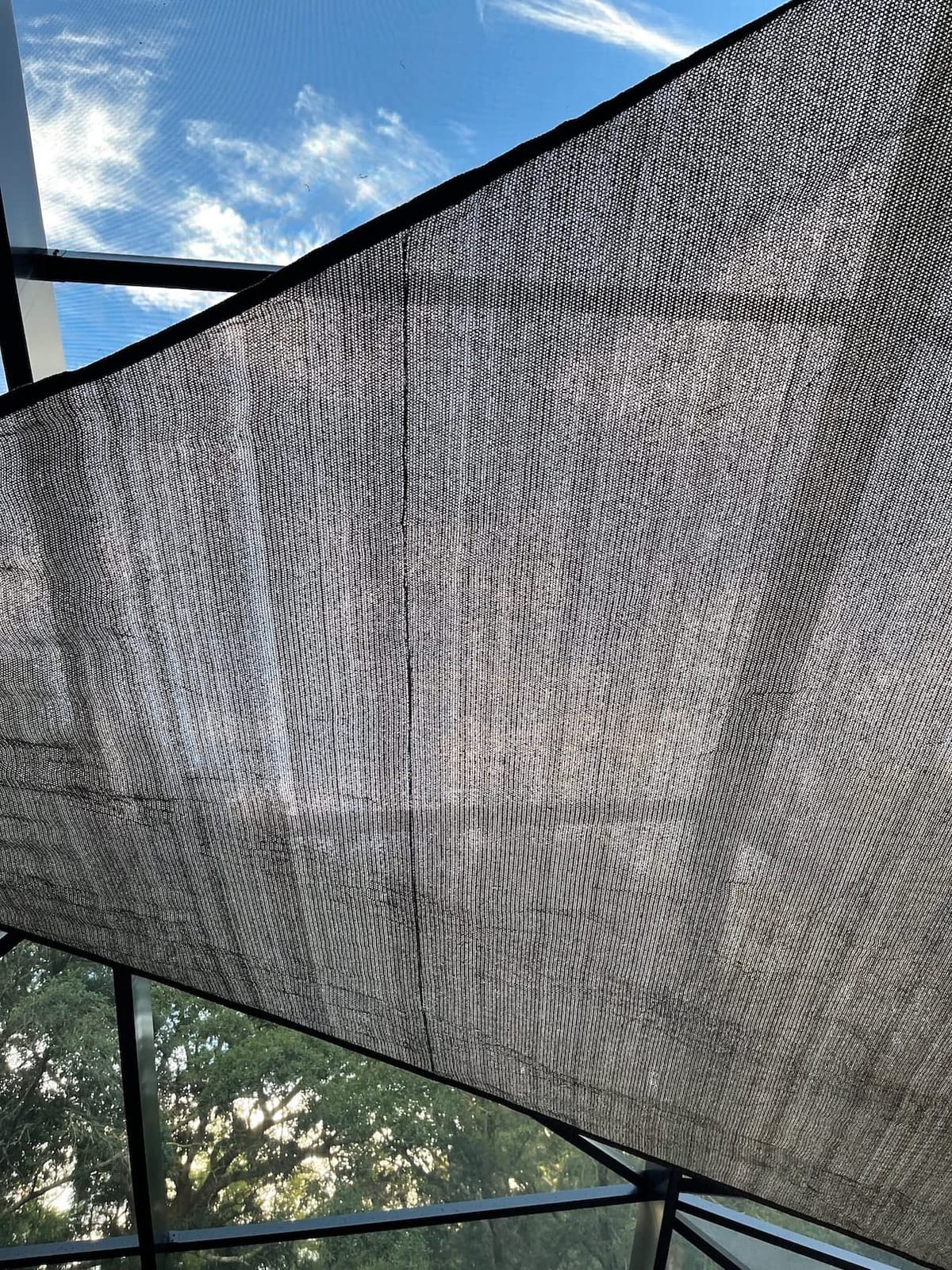 Patio Paradise 16' x 16' x 16' Sun Shade Sail Triangle Canopy Shade Cloth Fabric Sunlight Block Patio Pergola Cover HDPE Deck Awning for Outdoor Backyard Roof Shading, Turquoise customer photo 2