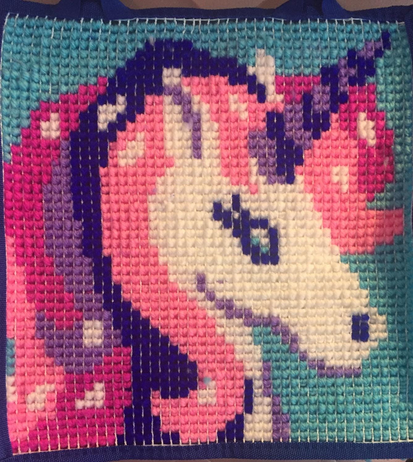 LatchKits Latch Hook Kits for Kids – Kids Crafts, Arts and Crafts, Yarn Art, Wall Hanging & Mini-Rugs, Craft Supplies, Pre-Cut Yarn, Easy Pattern, Hook Included, Arts & Craft, Ages 6+, Unicorn customer photo 2