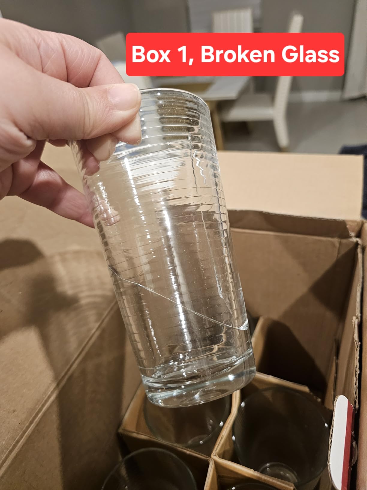 Le'raze Set of 16 Heavy Base Ribbed Durable Drinking Glasses Includes 8 Cooler Glasses (17oz) and 8 Rocks Glasses (13oz), Clear Glass Cups - Elegant Glassware Set customer photo 2