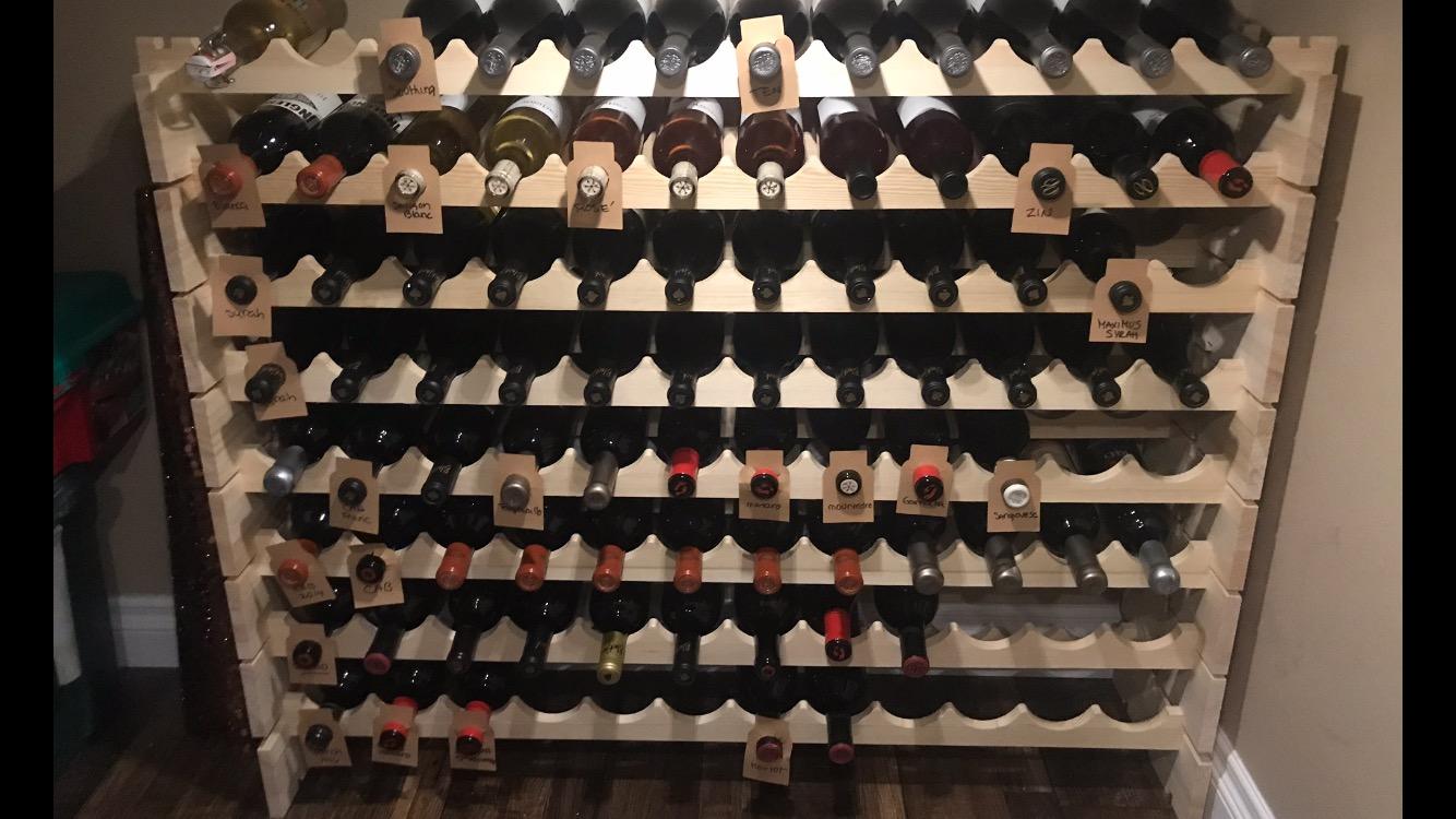 72 Bottles Stackable Modular Wine Rack, 6-Tier 72 Slots Floor Wine Storage Stand Wooden Wine Holder Display Shelves, Wobble-Free, Solid Wood, Floor Free Standing customer photo 1