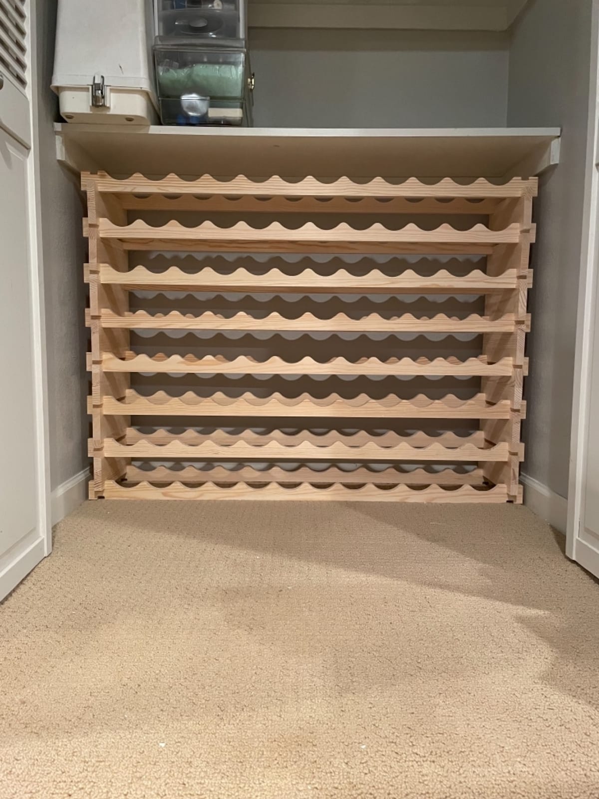 72 Bottles Stackable Modular Wine Rack, 6-Tier 72 Slots Floor Wine Storage Stand Wooden Wine Holder Display Shelves, Wobble-Free, Solid Wood, Floor Free Standing customer photo 2