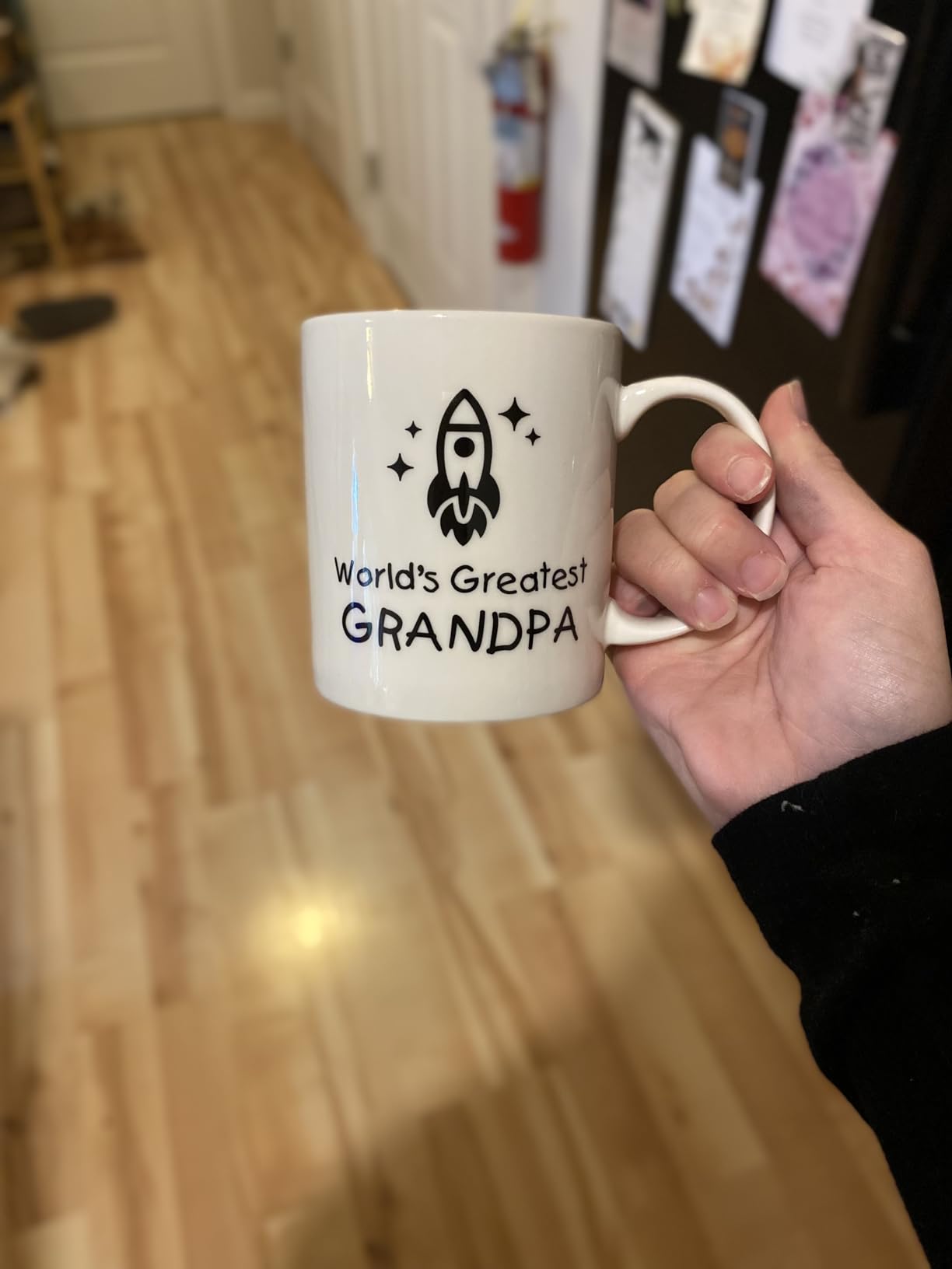 MAUAG Ceramic Coffee Mug, Worlds Greatest Grandpa Rocket Ship Cup White, 11 Oz, Best Birthday Gifts for Grandpa customer photo 2