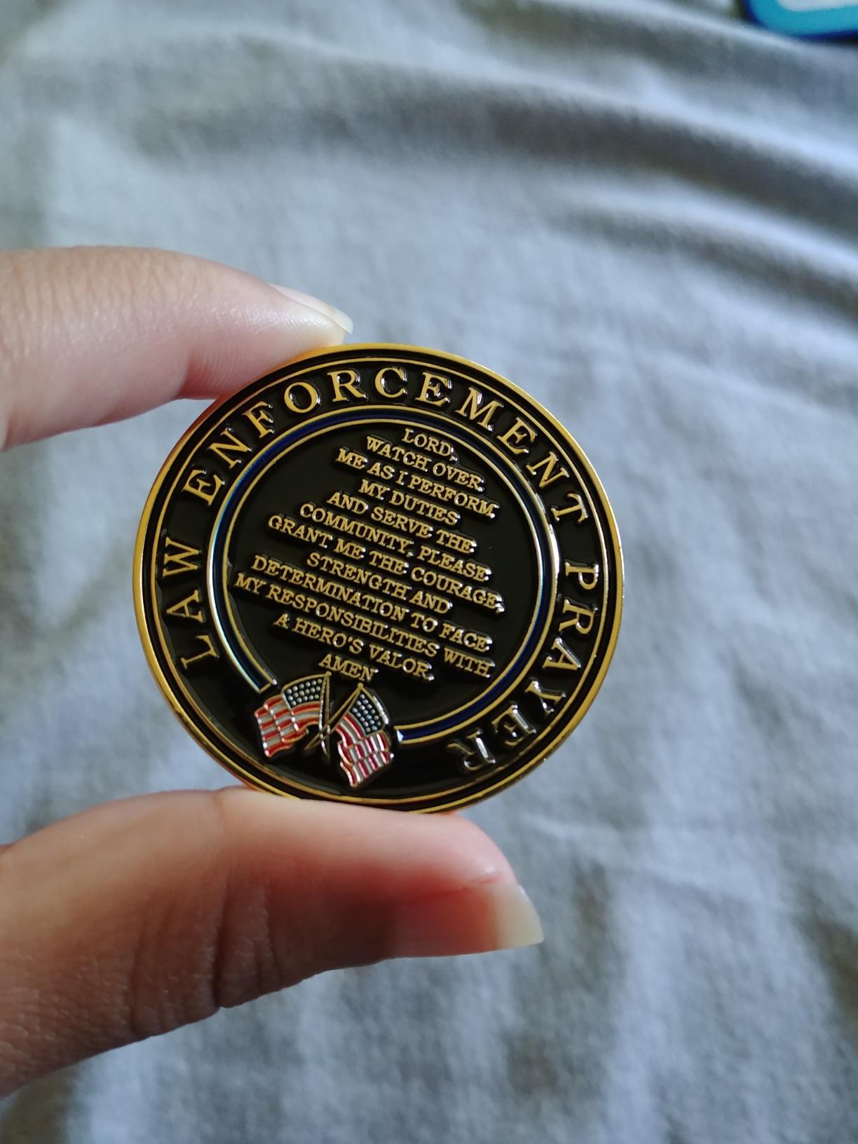 Hero's Valor St. Florian Patron Saint of Firefighters Challenge Coin Prayer 1-Pack (Single Coin) customer photo 2