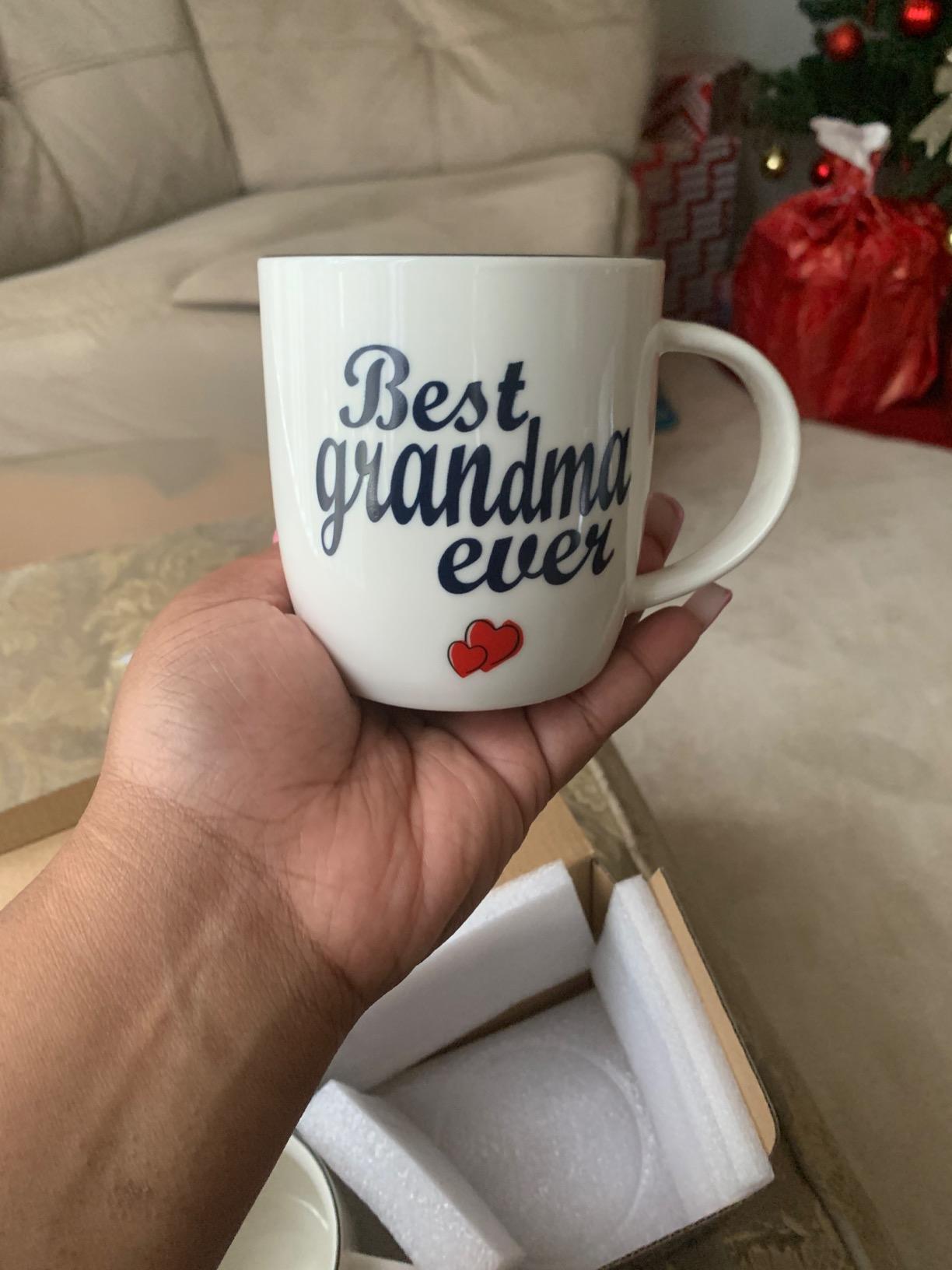 Triple Gifffted Worlds Best Grandparents Coffee Mugs Gift Set, 13oz Ceramic customer photo 2