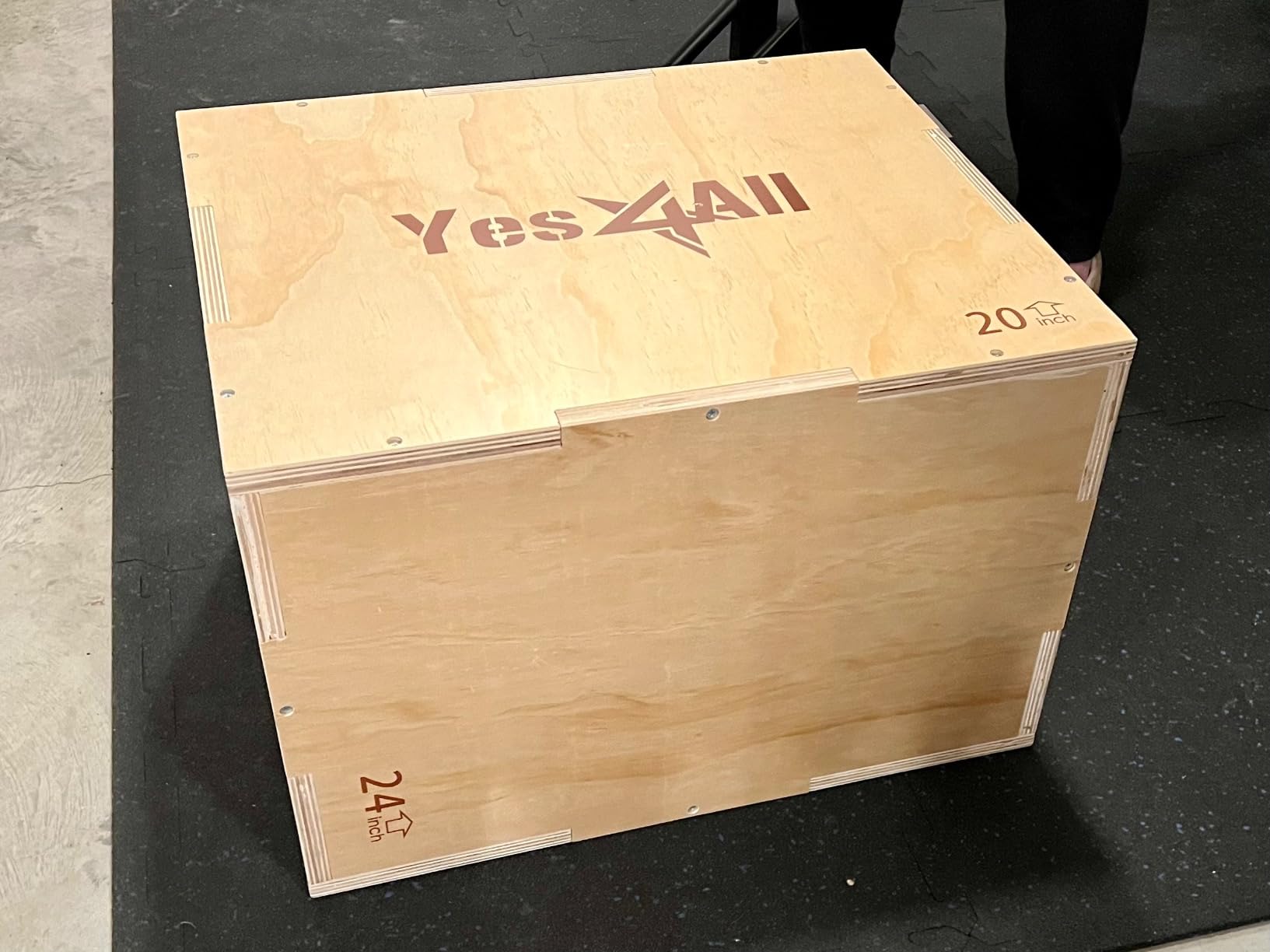 Yes4All Plyo Box, 3-in-1 Wooden Box Jump for Home Gym, Lunges, Squats, Dips customer photo 1